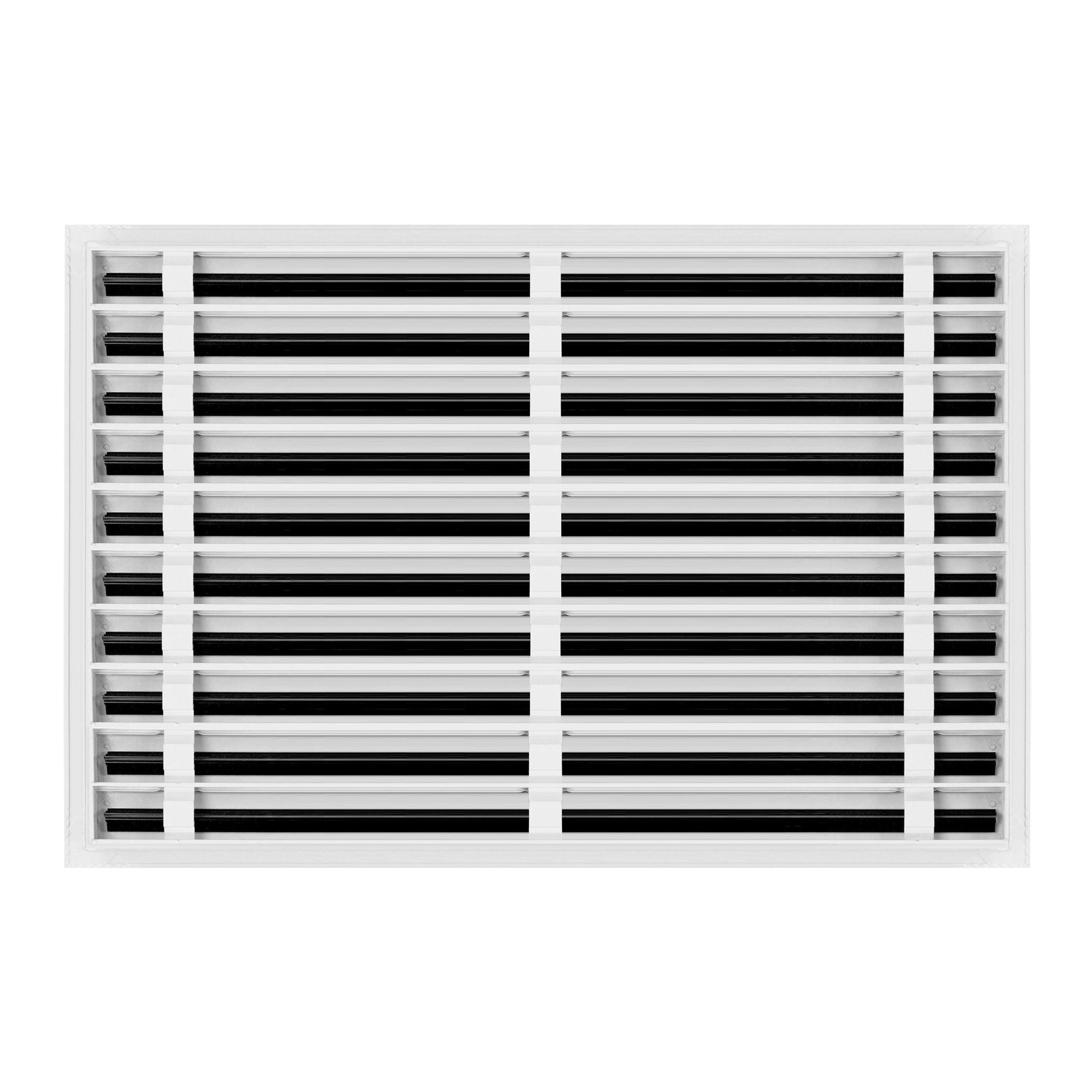Back of 30x20 Modern Air Vent Cover White - 30x20 Standard Linear Slot Diffuser White - Texas Buildmart