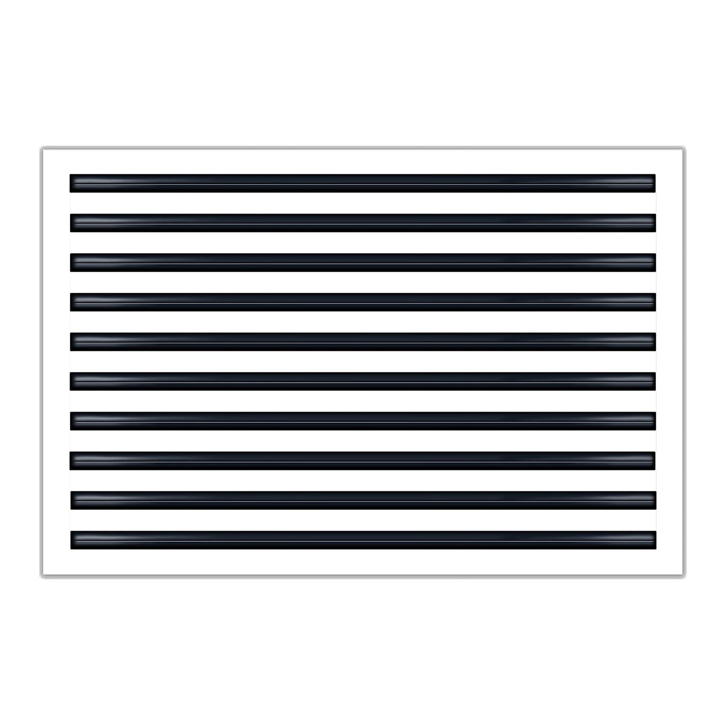 Front of 30x20 Modern Air Vent Cover White - 30x20 Standard Linear Slot Diffuser White - Texas Buildmart