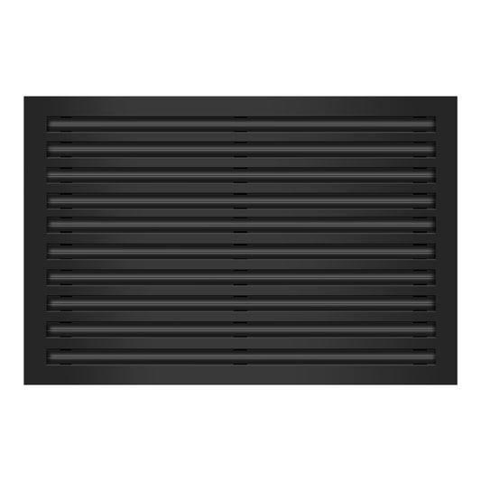 Front of 30x20 Modern Air Vent Cover Black - 30x20 Standard Linear Slot Diffuser Black - Texas Buildmart
