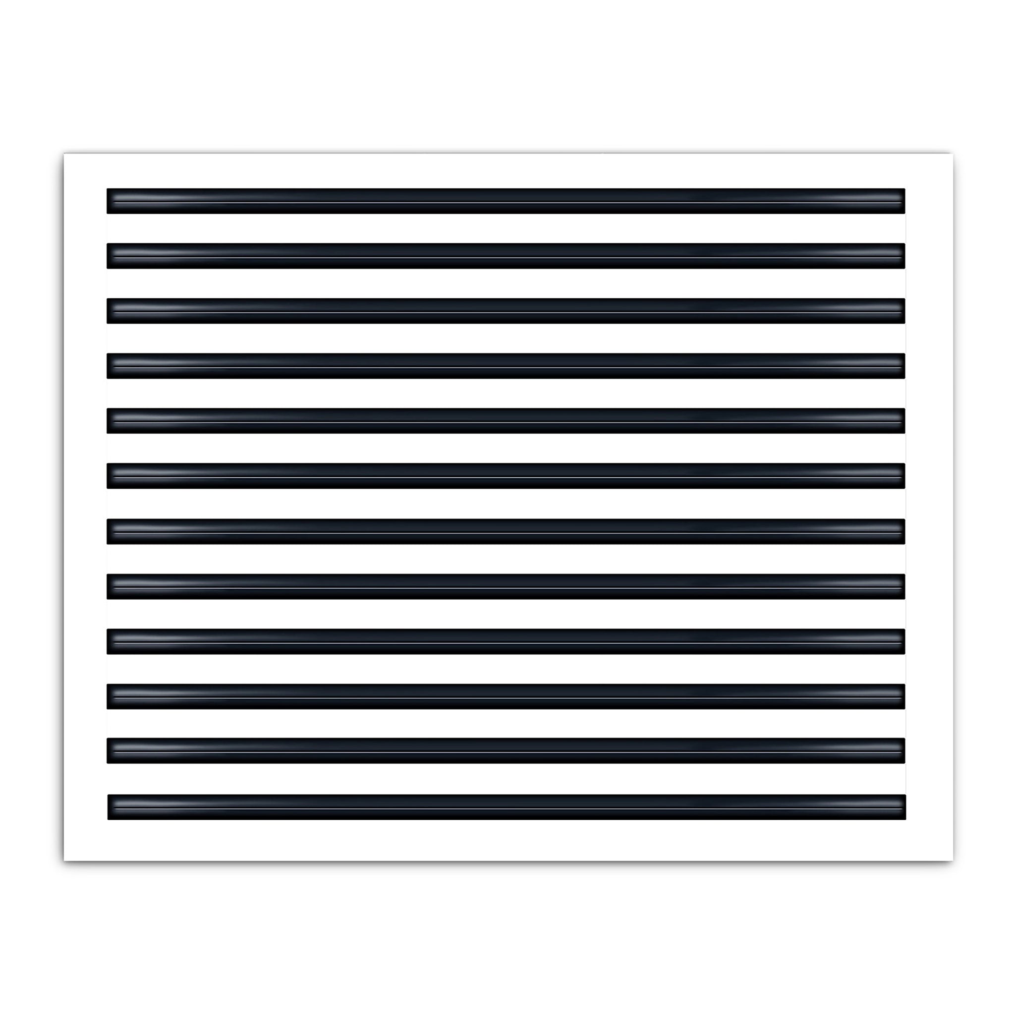 Front of 30x24 Modern Air Vent Cover White - 30x24 Standard Linear Slot Diffuser White - Texas Buildmart