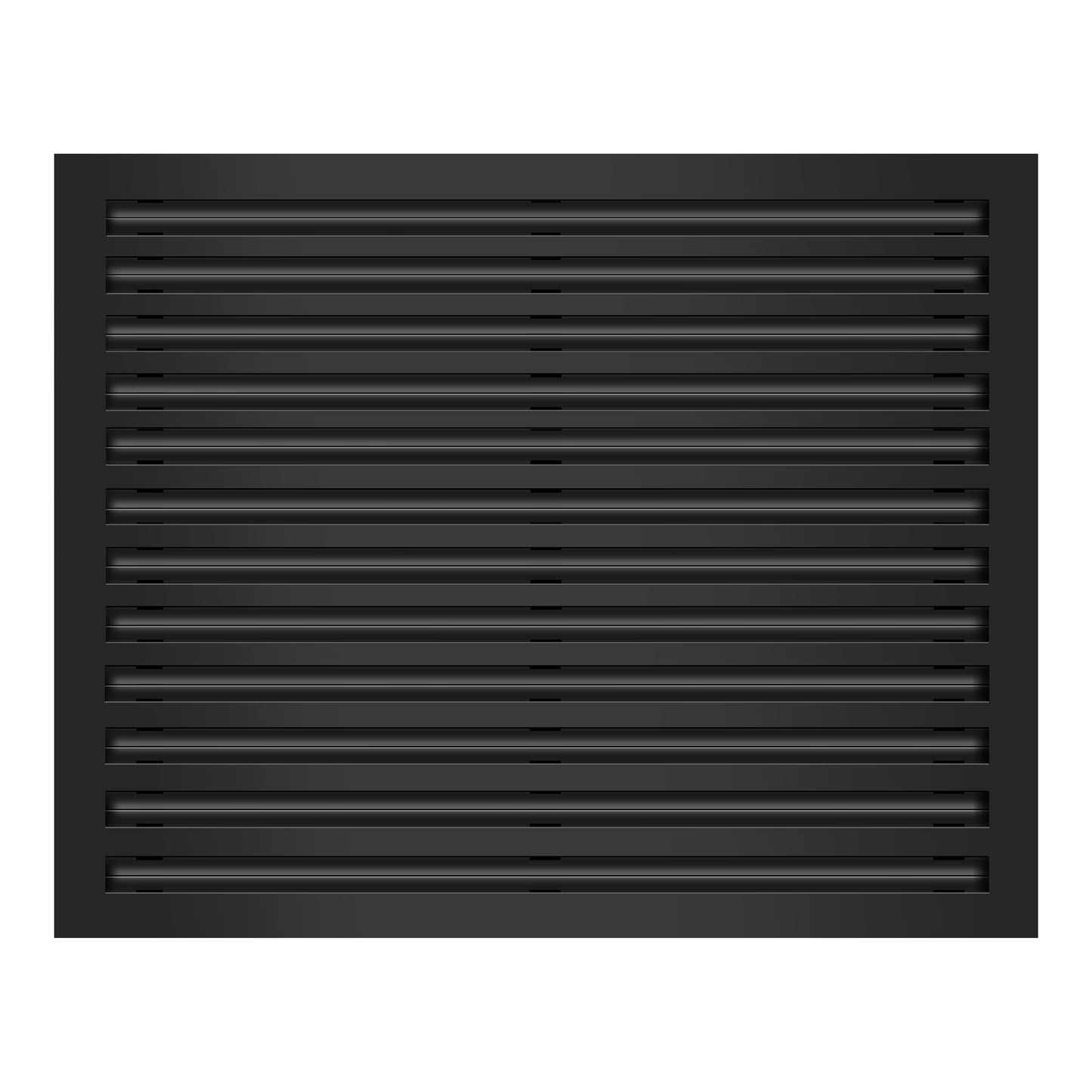 Front of 30x24 Modern Air Vent Cover Black - 30x24 Standard Linear Slot Diffuser Black - Texas Buildmart