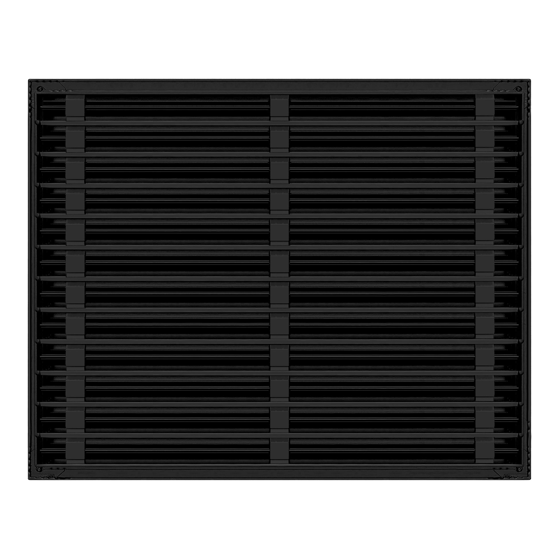 Back of 30x24 Modern Air Vent Cover Black - 30x24 Standard Linear Slot Diffuser Black - Texas Buildmart
