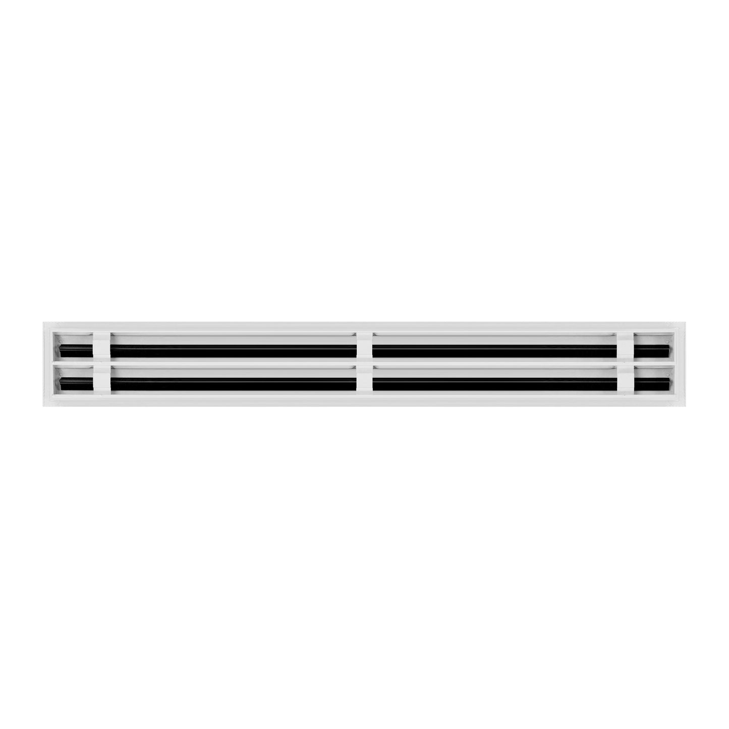 Back of 30x4 Modern Air Vent Cover White - 30x4 Standard Linear Slot Diffuser White - Texas Buildmart