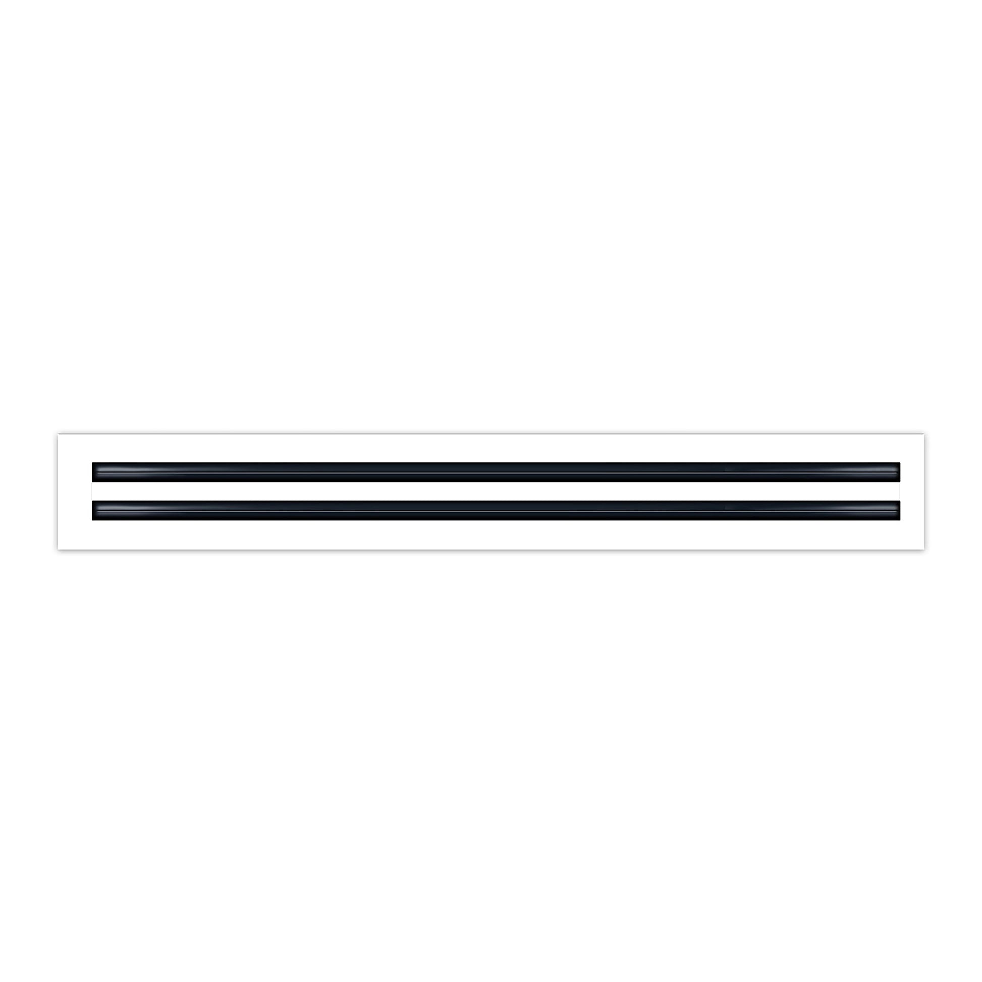 Front of 30x4 Modern Air Vent Cover White - 30x4 Standard Linear Slot Diffuser White - Texas Buildmart
