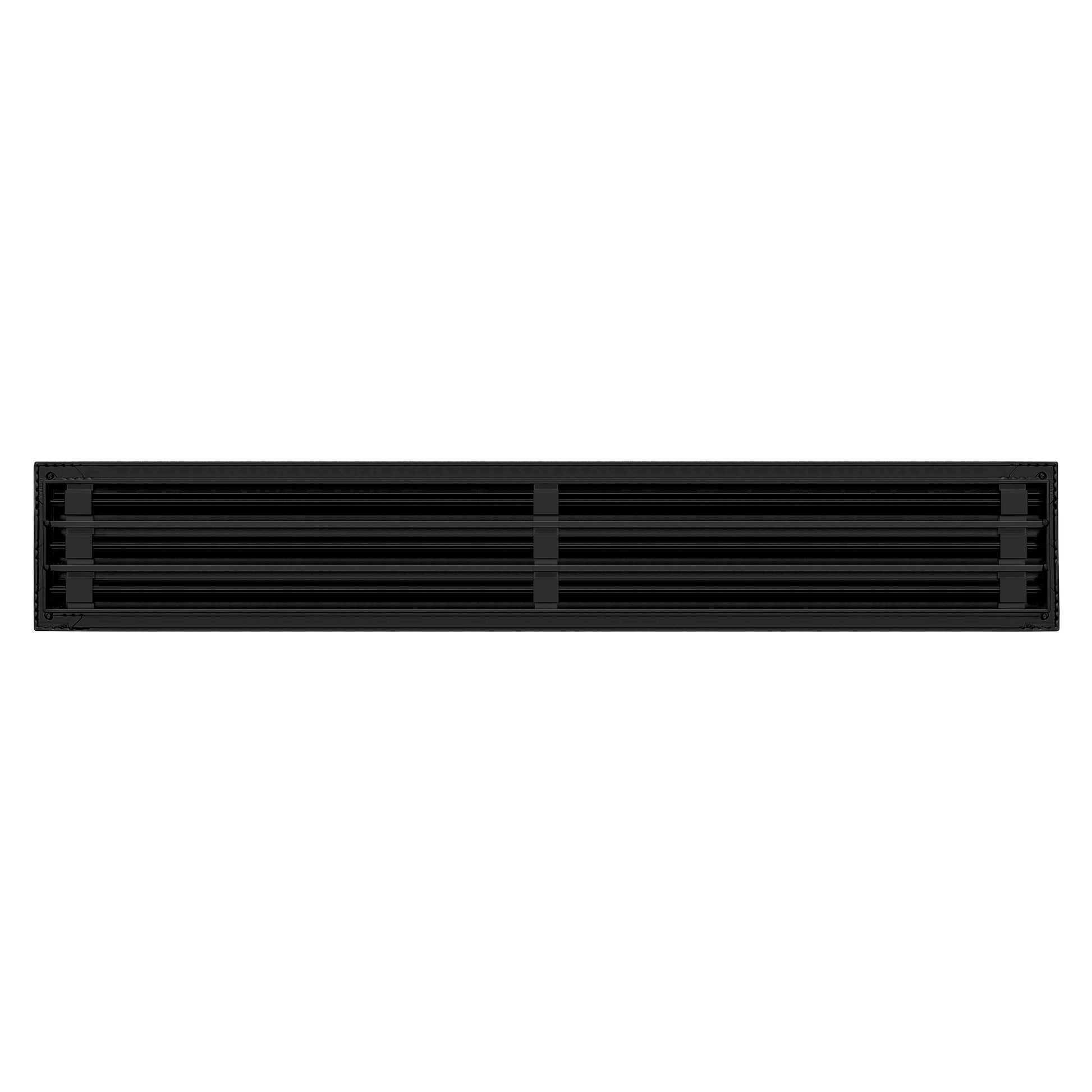 Back of 30x6 Modern Air Vent Cover Black - 30x6 Standard Linear Slot Diffuser Black - Texas Buildmart