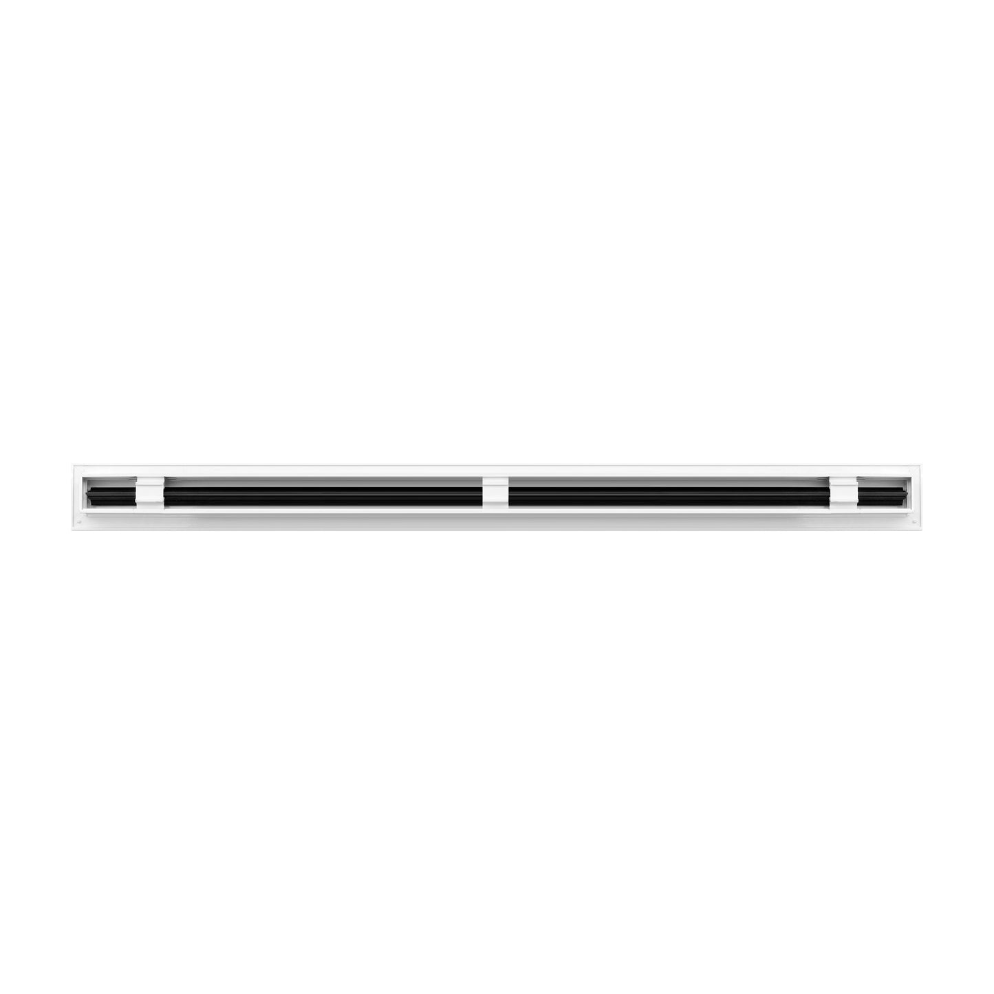 Back of 36 Inch 1 slot Linear Air Vent Cover White - 36 Inch 1 slot Linear Diffuser White - Texas Buildmart