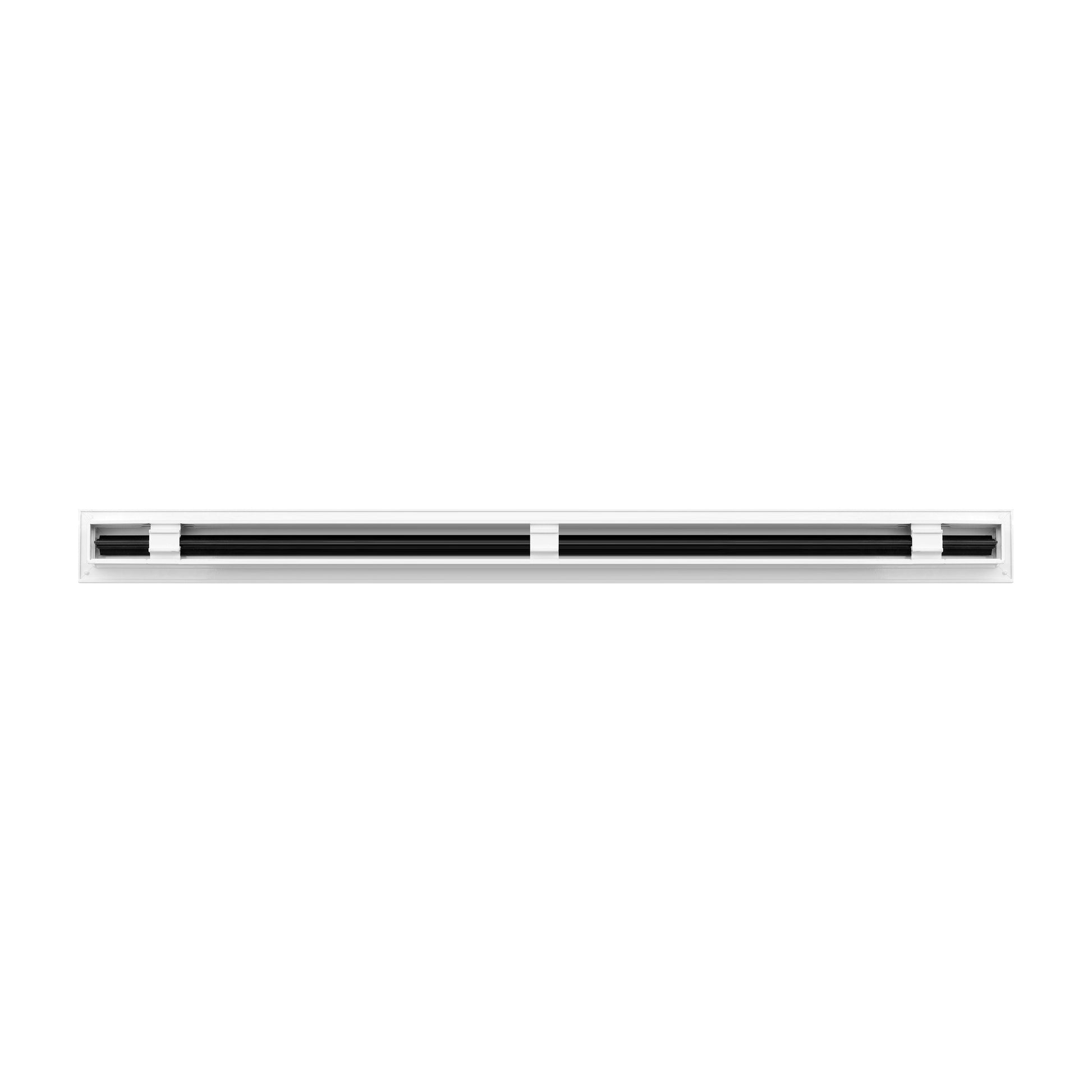 Back of 36 Inch 1 slot Linear Air Vent Cover White - 36 Inch 1 slot Linear Diffuser White - Texas Buildmart