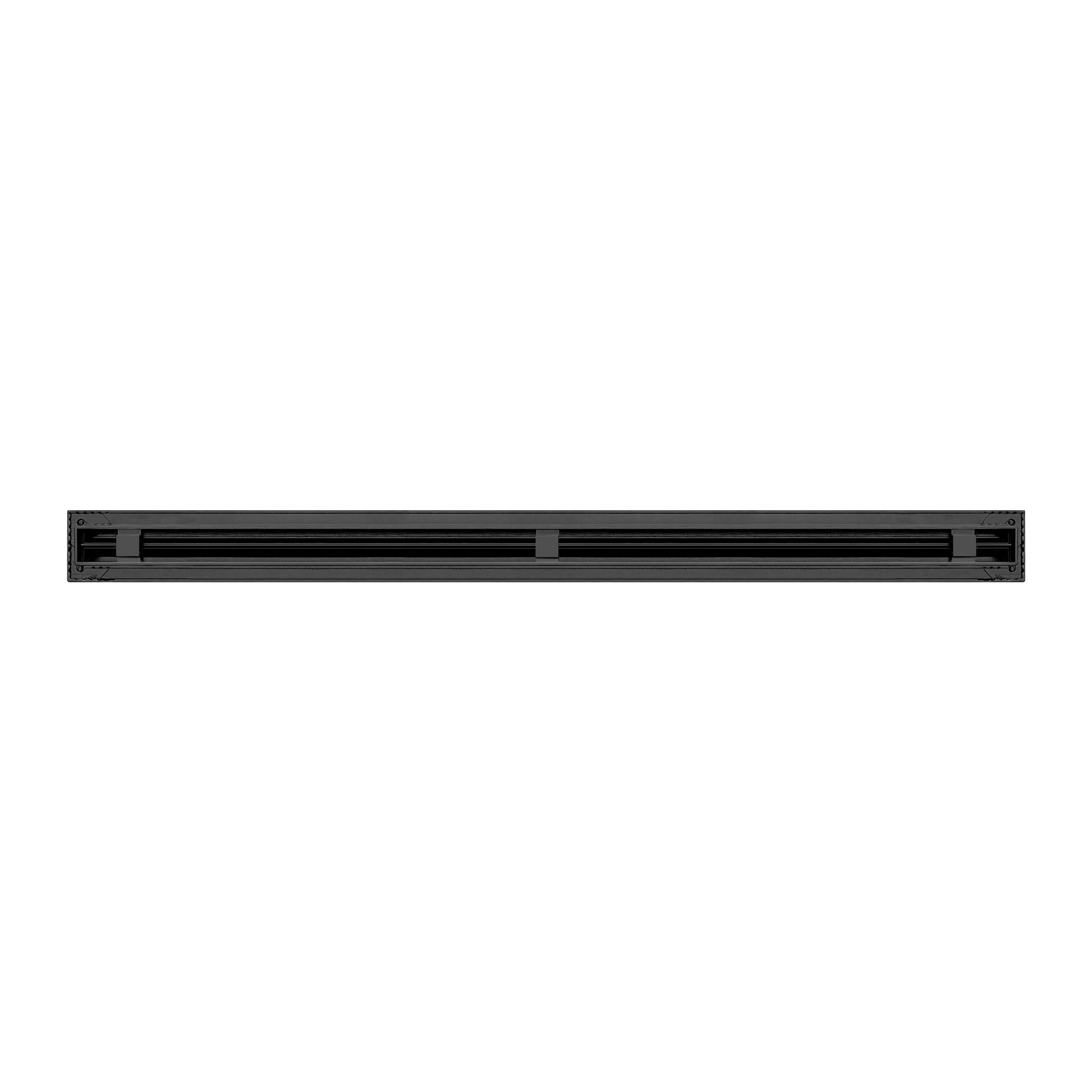 Back of 36 Inch 1 slot Linear Air Vent Cover Black - 36 Inch 1 slot Linear Diffuser Black - Texas Buildmart