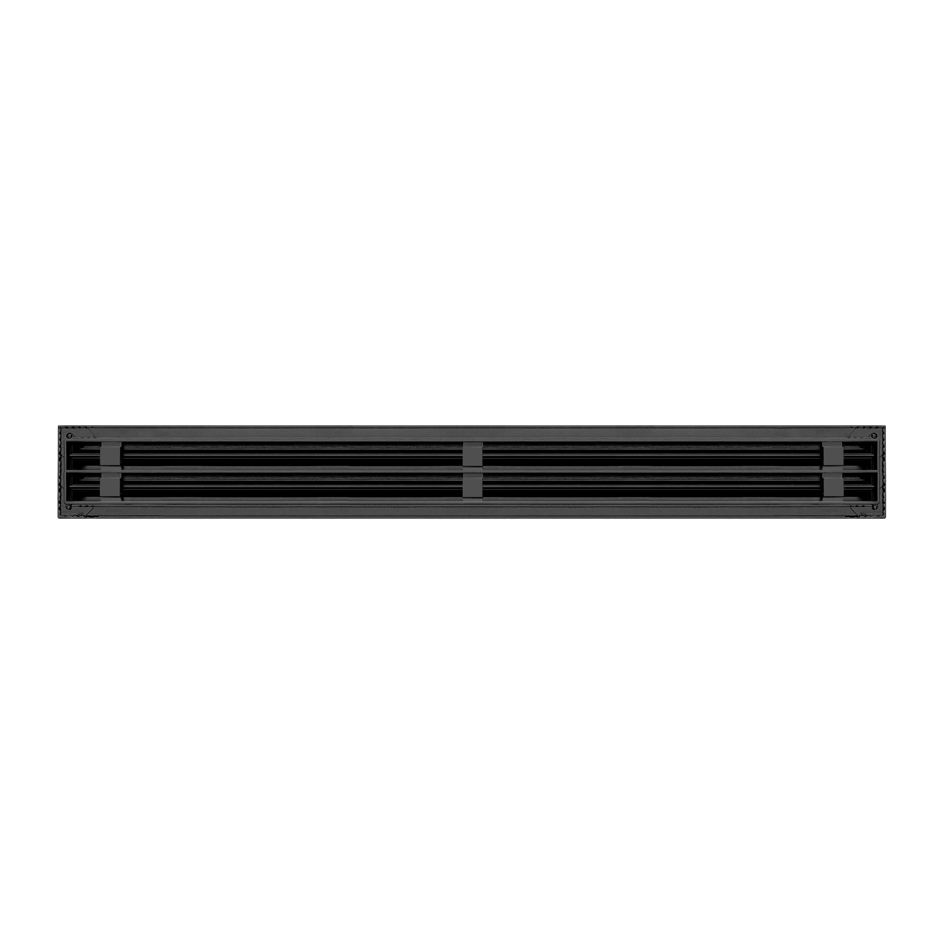Back of 36 Inch 2 slot Linear Air Vent Cover Black - 36 Inch 2 slot Linear Diffuser Black - Texas Buildmart