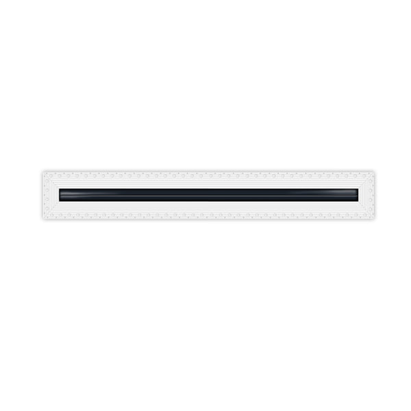 BUILDMART - 36" MUD-IN Linear Slot Diffuser - 1 Slot - Air Vent Cover - Drywall MUD IN White Air Vent - MUD Linear Slot Diffuser - Register Grille for Ceiling and Walls - Texas Buildmart