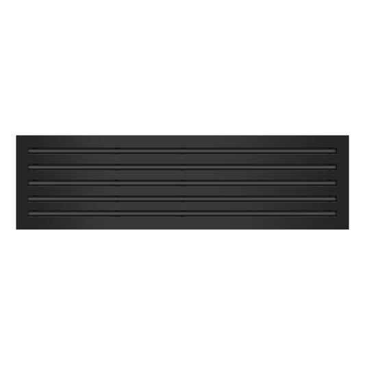 Front of 36x10 Modern Air Vent Cover Black - 36x10 Standard Linear Slot Diffuser Black - Texas Buildmart