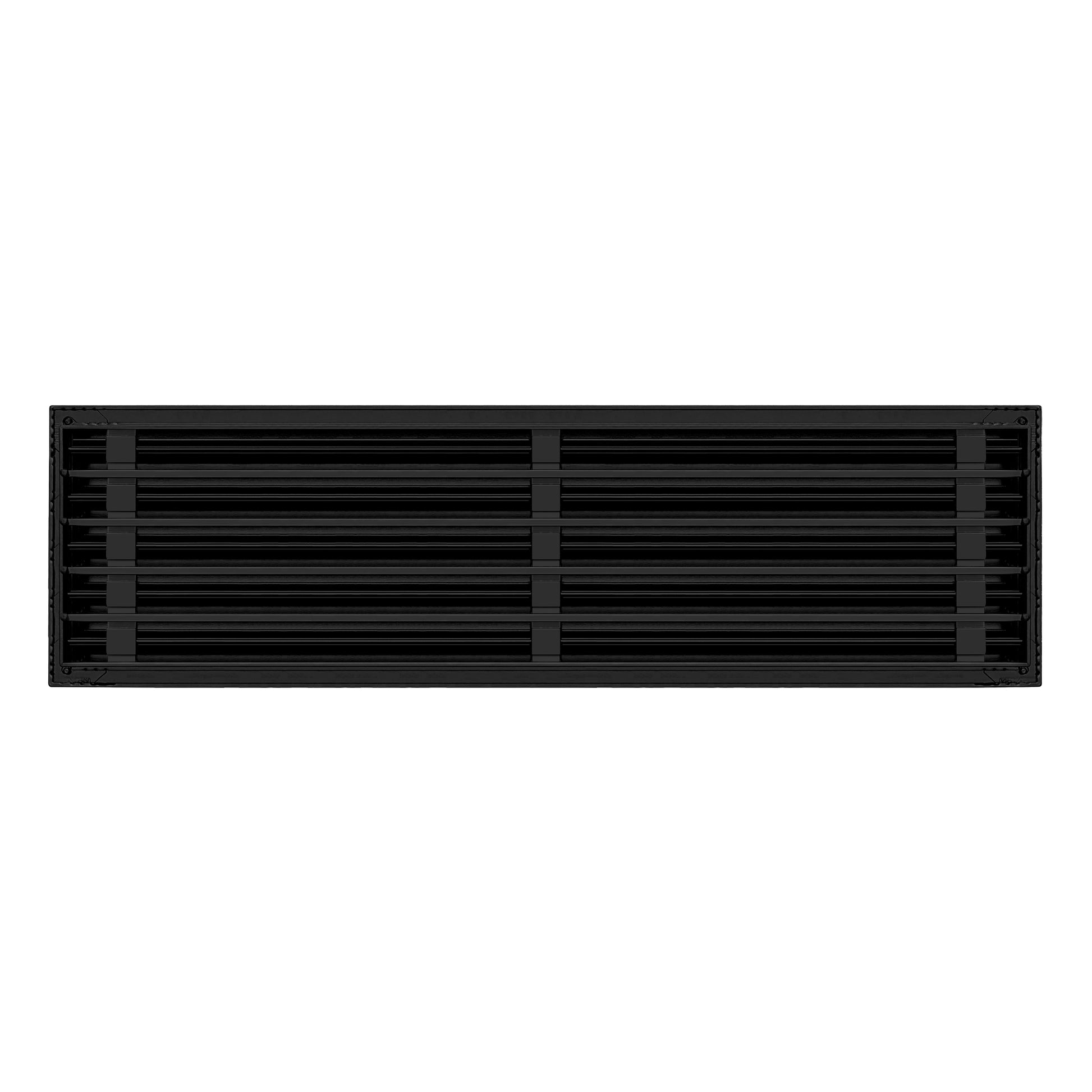Back of 36x10 Modern Air Vent Cover Black - 36x10 Standard Linear Slot Diffuser Black - Texas Buildmart