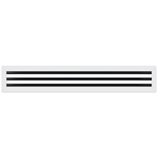 BUILDMART - 36x6 MUD-IN Air Vent Cover - Drywall MUD IN White Air Vent - MUD Linear Slot Diffuser - Register Grille for Ceiling and Walls - Texas Buildmart