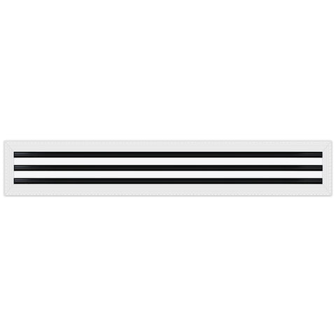 BUILDMART - 36x6 Mud In Air Vent Cover - Drywall Mud-in White Air Vent - Mud Linear Slot Diffuser - Register Grille for Ceiling and Walls - Texas Buildmart
