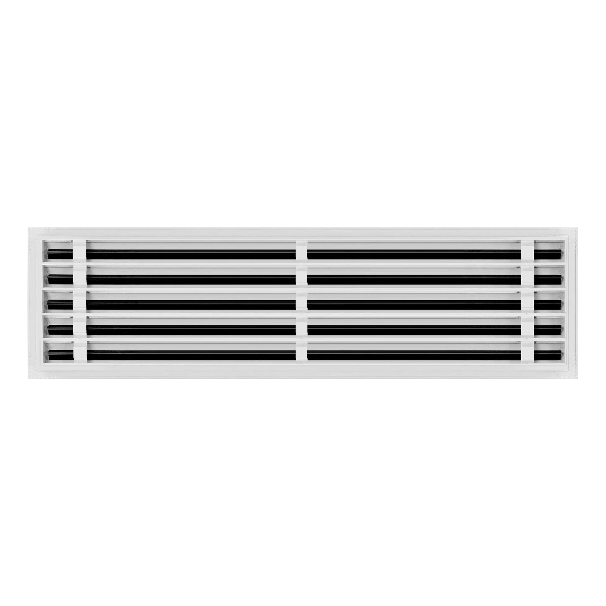 Back of 36x10 Modern Air Vent Cover White - 36x10 Standard Linear Slot Diffuser White - Texas Buildmart