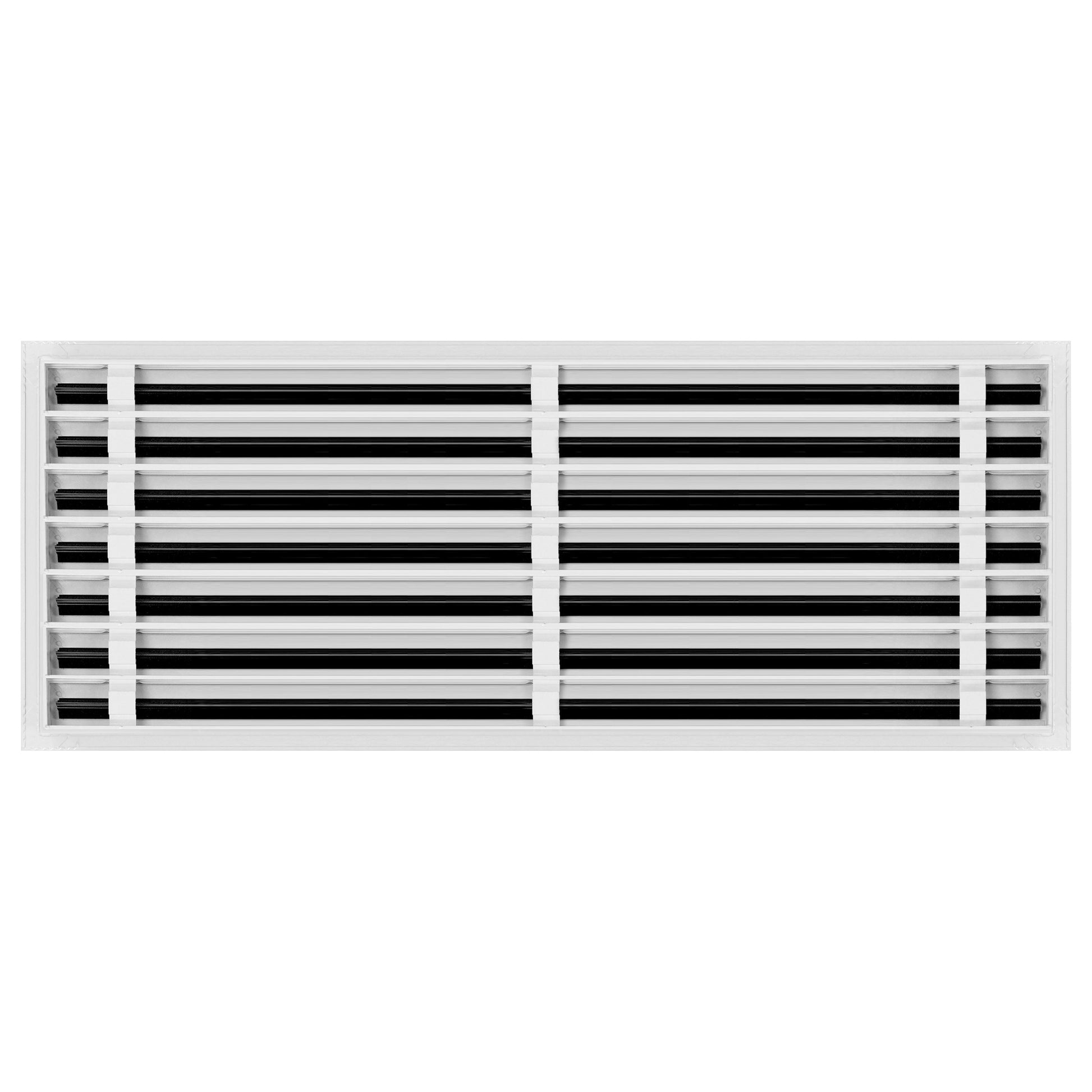 Back of 36x14 Modern Air Vent Cover White - 36x14 Standard Linear Slot Diffuser White - Texas Buildmart