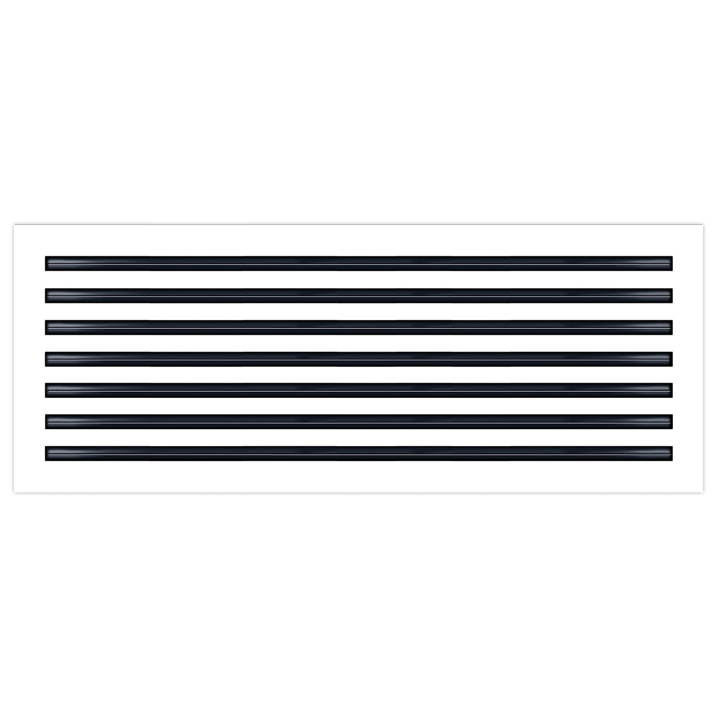 Front of 36x14 Modern Air Vent Cover White - 36x14 Standard Linear Slot Diffuser White - Texas Buildmart