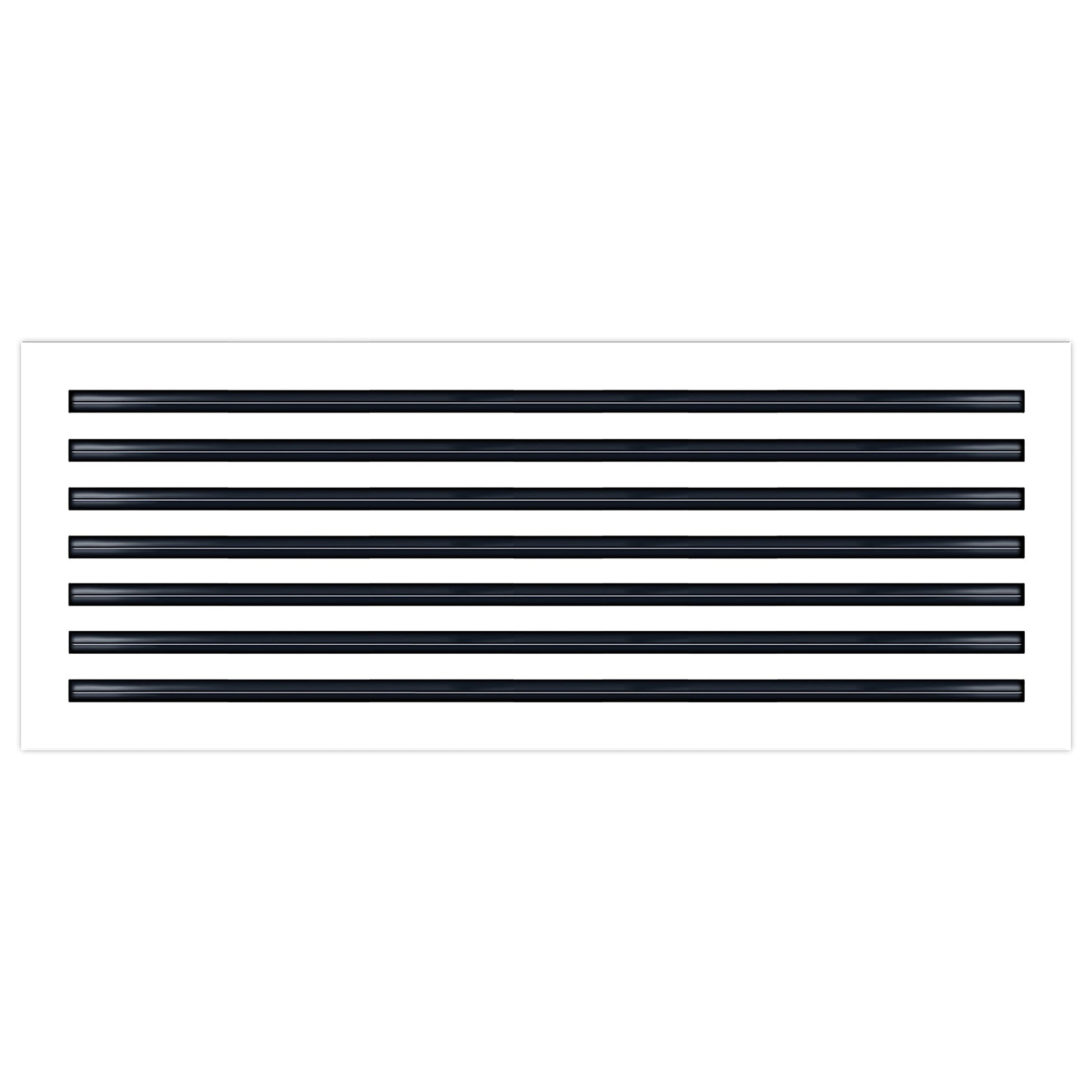 Front of 36x14 Modern Air Vent Cover White - 36x14 Standard Linear Slot Diffuser White - Texas Buildmart