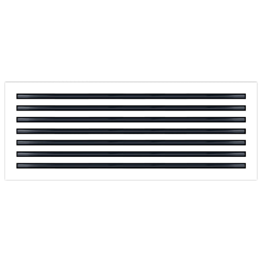 Front of 36x14 Modern Air Vent Cover White - 36x14 Standard Linear Slot Diffuser White - Texas Buildmart