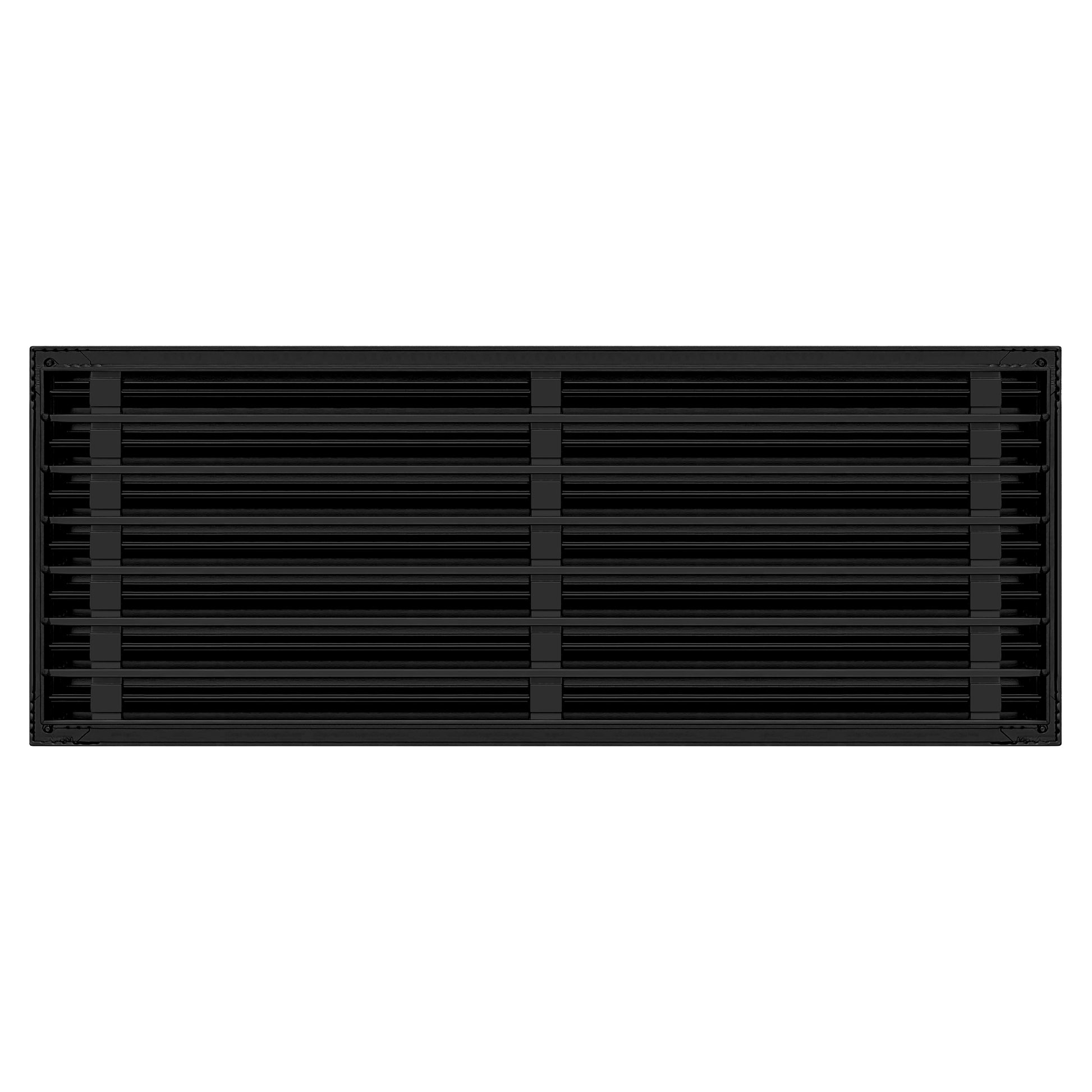 Back of 36x14 Modern Air Vent Cover Black - 36x14 Standard Linear Slot Diffuser Black - Texas Buildmart