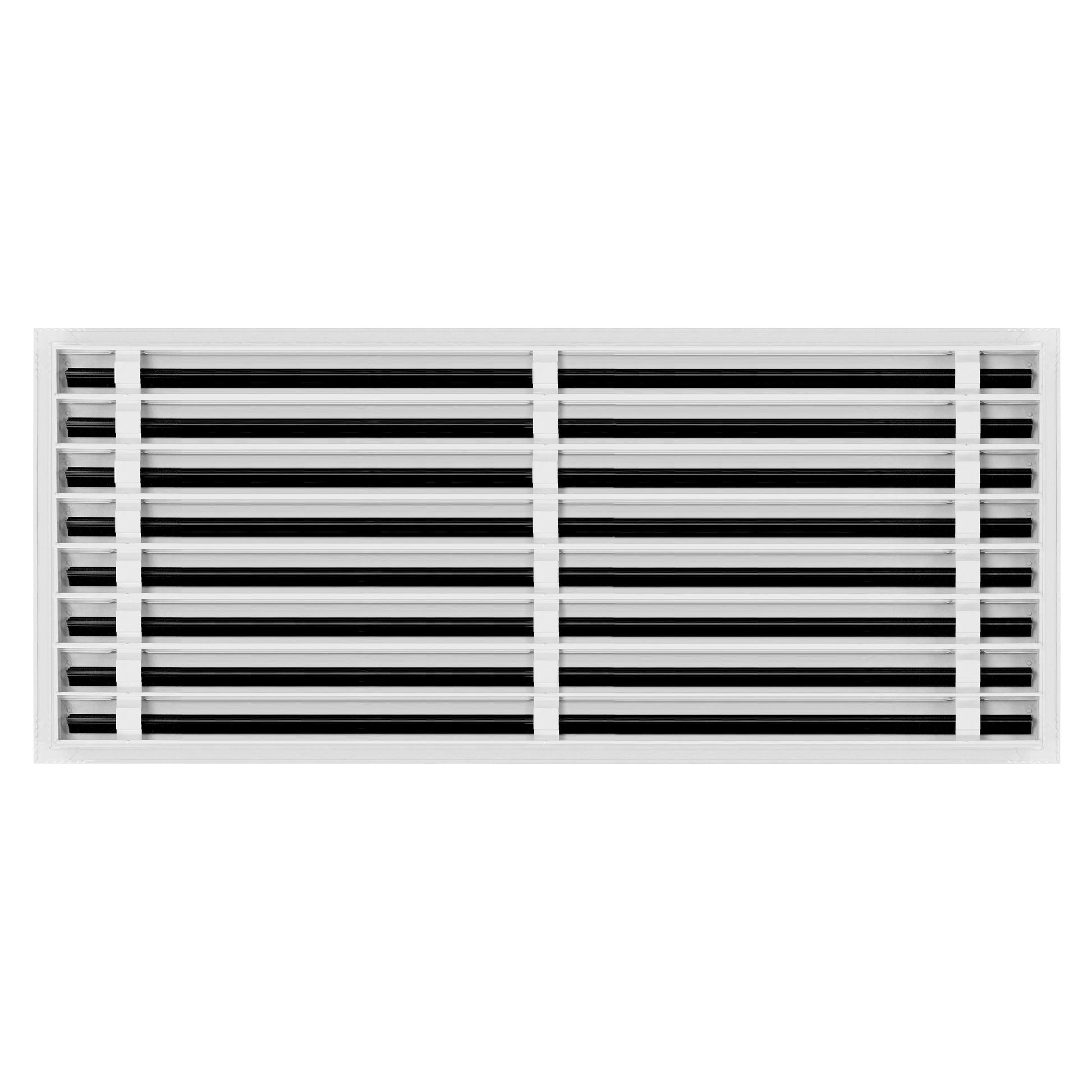 Back of 36x16 Modern Air Vent Cover White - 36x16 Standard Linear Slot Diffuser White - Texas Buildmart