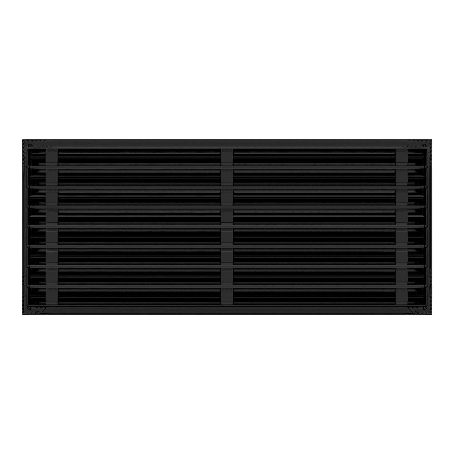Back of 36x16 Modern Air Vent Cover Black - 36x16 Standard Linear Slot Diffuser Black - Texas Buildmart