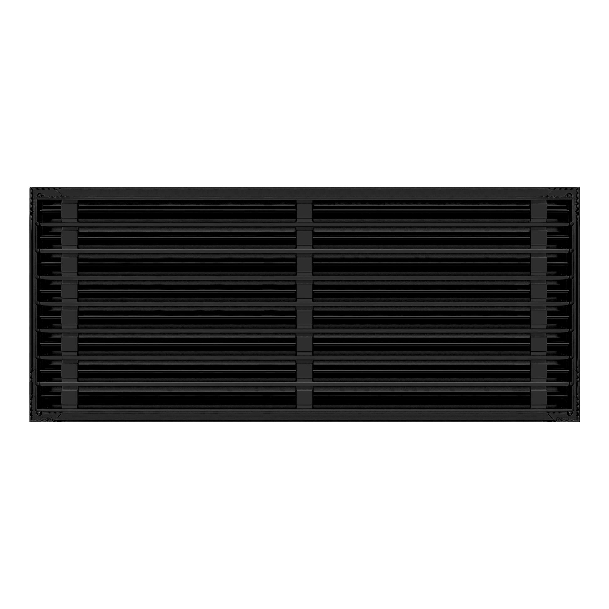 Back of 36x16 Modern Air Vent Cover Black - 36x16 Standard Linear Slot Diffuser Black - Texas Buildmart