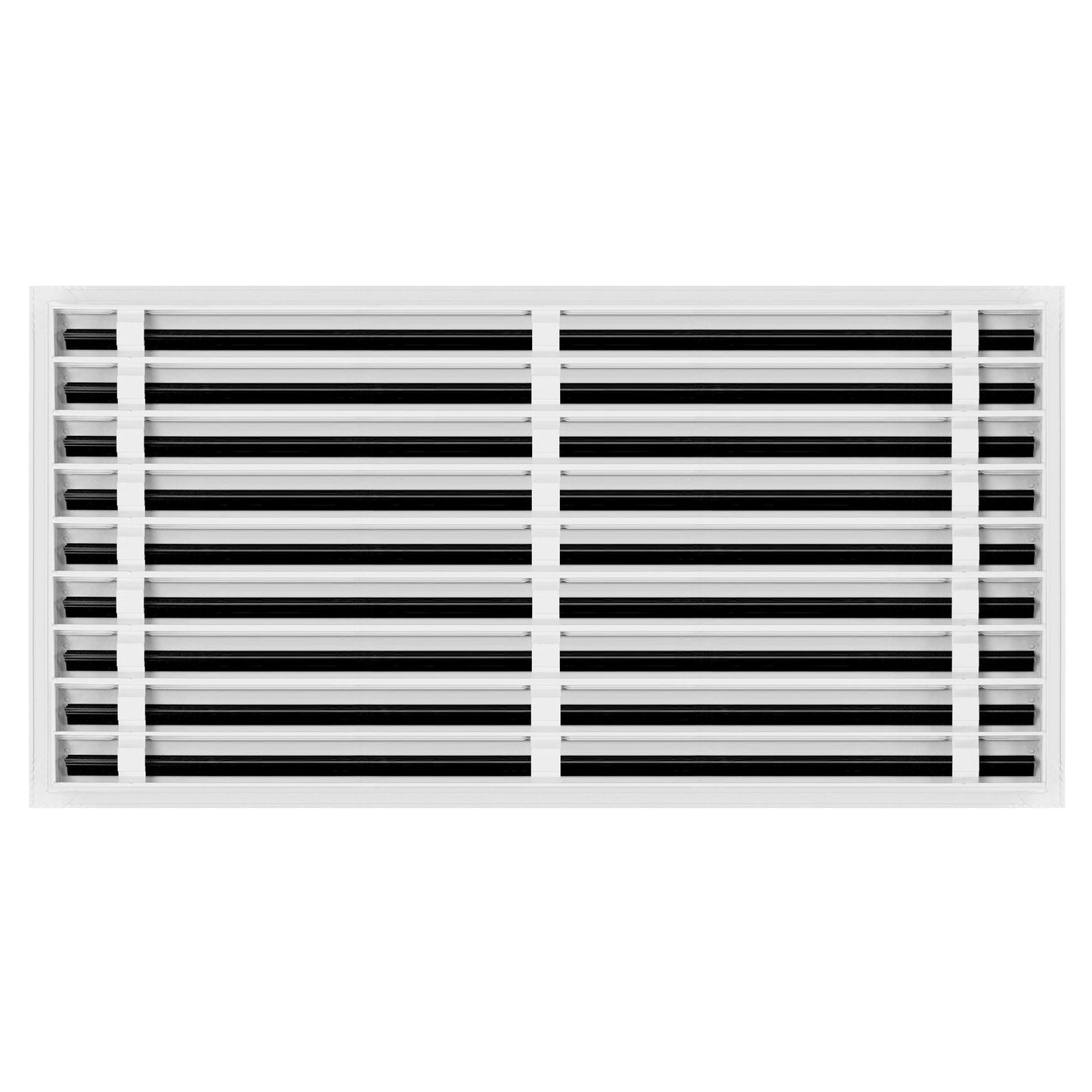 Back of 36x18 Modern Air Vent Cover White - 36x18 Standard Linear Slot Diffuser White - Texas Buildmart