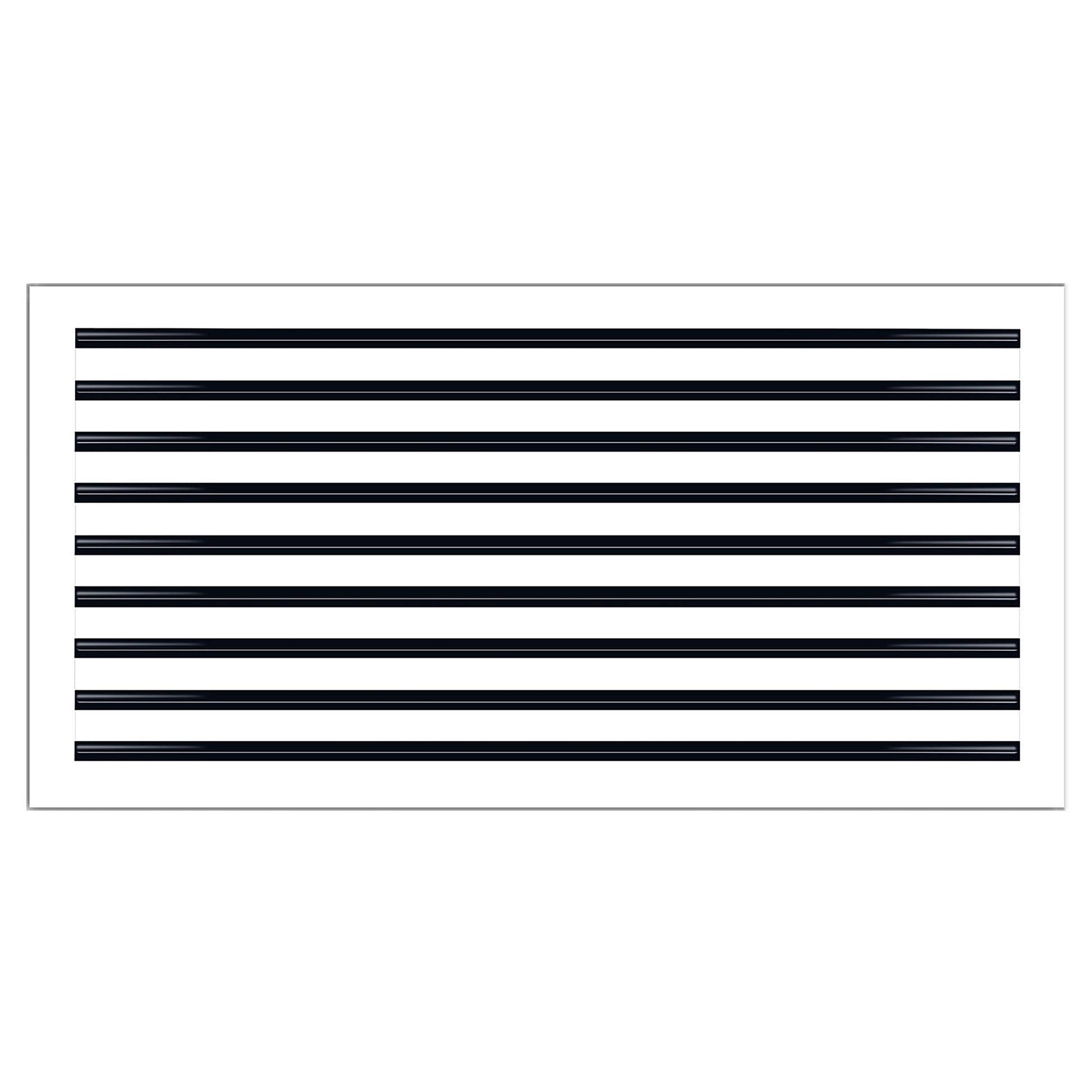 Front of 36x18 Modern Air Vent Cover White - 36x18 Standard Linear Slot Diffuser White - Texas Buildmart