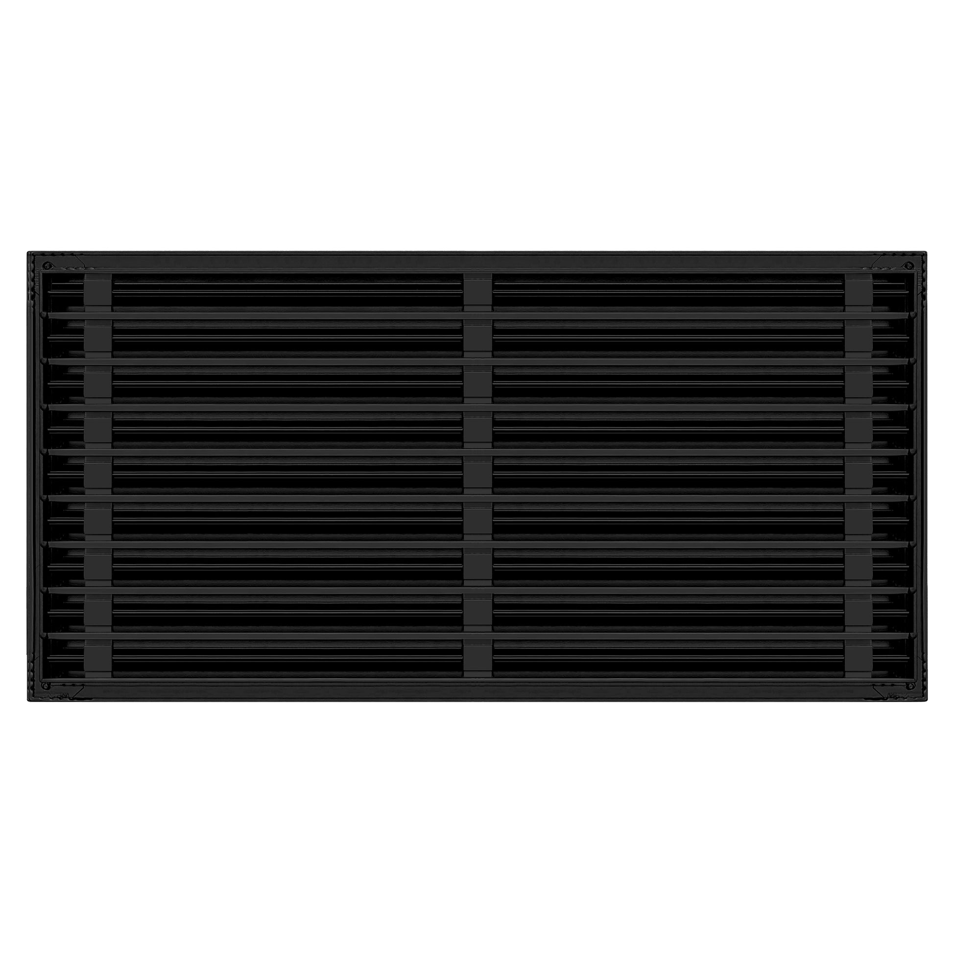 Back of 36x18 Modern Air Vent Cover Black - 36x18 Standard Linear Slot Diffuser Black - Texas Buildmart