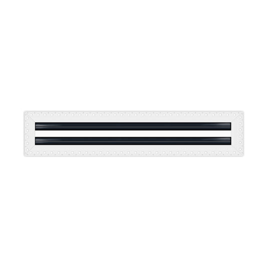 BUILDMART - 36" MUD-IN Linear Slot Diffuser - 2 Slot - Air Vent Cover - Drywall MUD IN White Air Vent - MUD Linear Slot Diffuser - Register Grille for Ceiling and Walls - Texas Buildmart