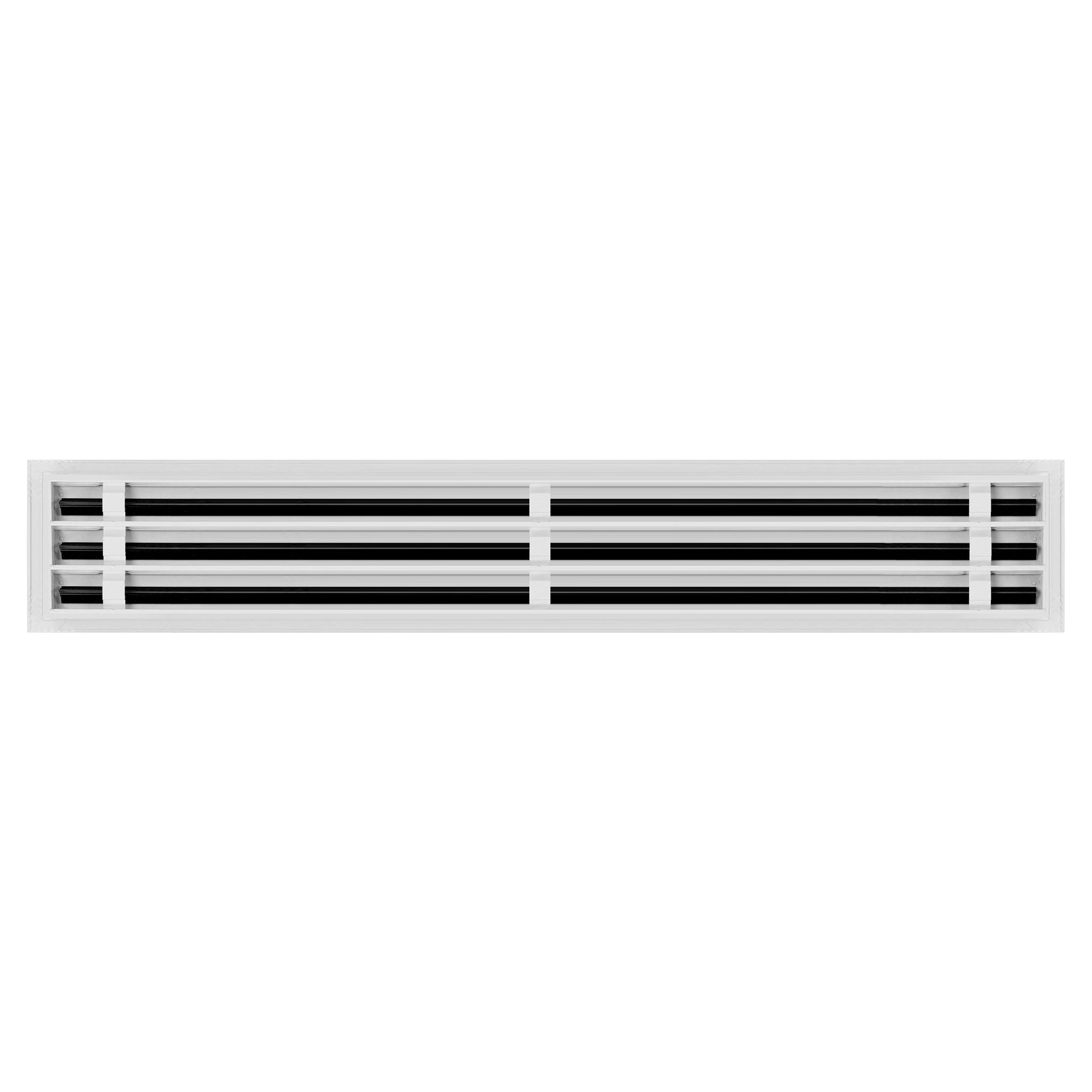 Back of 36x6 Modern Air Vent Cover White - 36x6 Standard Linear Slot Diffuser White - Texas Buildmart