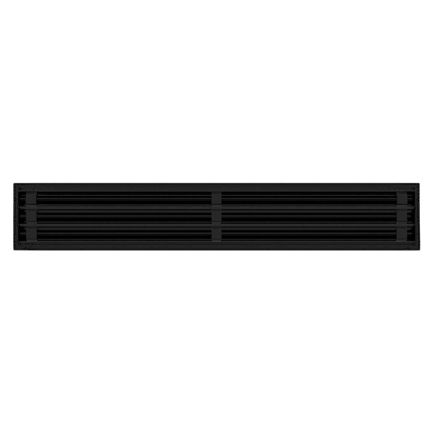 Back of 36x6 Modern Air Vent Cover Black - 36x6 Standard Linear Slot Diffuser Black - Texas Buildmart