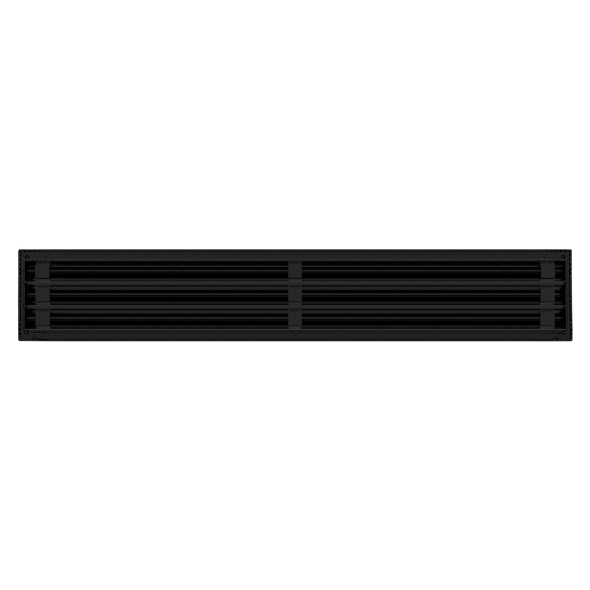 Back of 36x6 Modern Air Vent Cover Black - 36x6 Standard Linear Slot Diffuser Black - Texas Buildmart