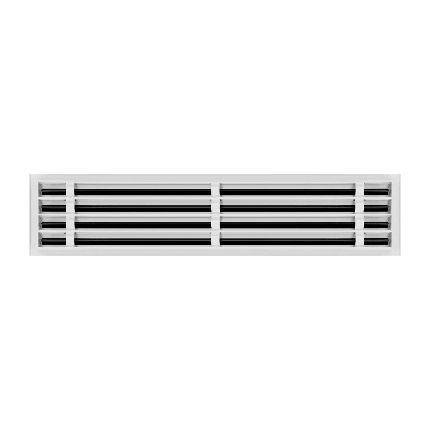 Back of 36x8 Modern Air Vent Cover White - 36x8 Standard Linear Slot Diffuser White - Texas Buildmart