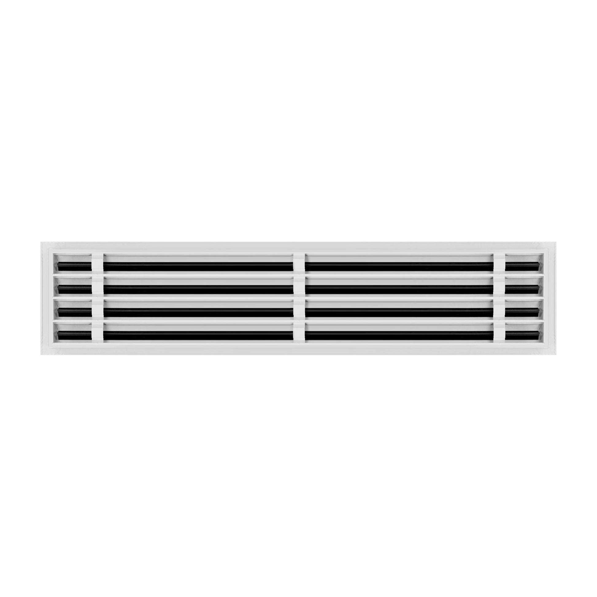 Back of 36x8 Modern Air Vent Cover White - 36x8 Standard Linear Slot Diffuser White - Texas Buildmart
