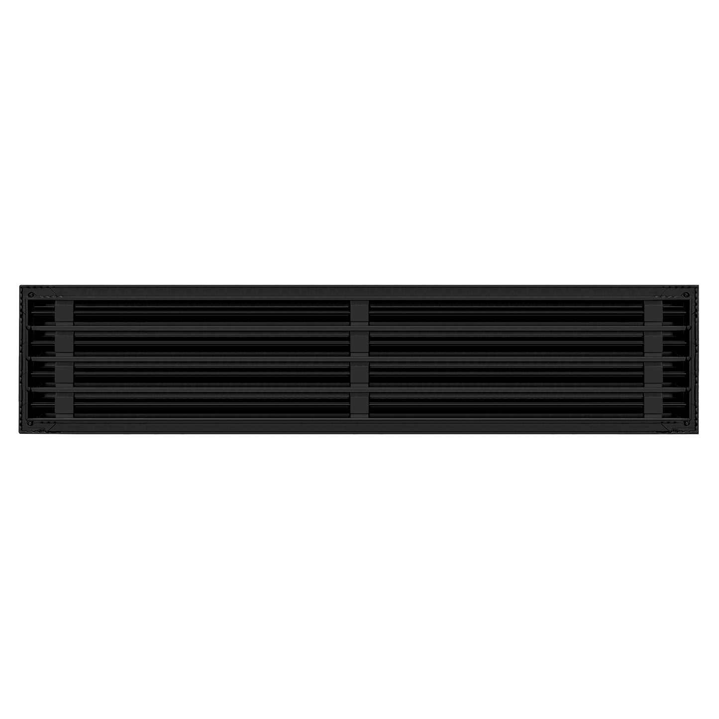 Back of 36x8 Modern Air Vent Cover Black - 36x8 Standard Linear Slot Diffuser Black - Texas Buildmart