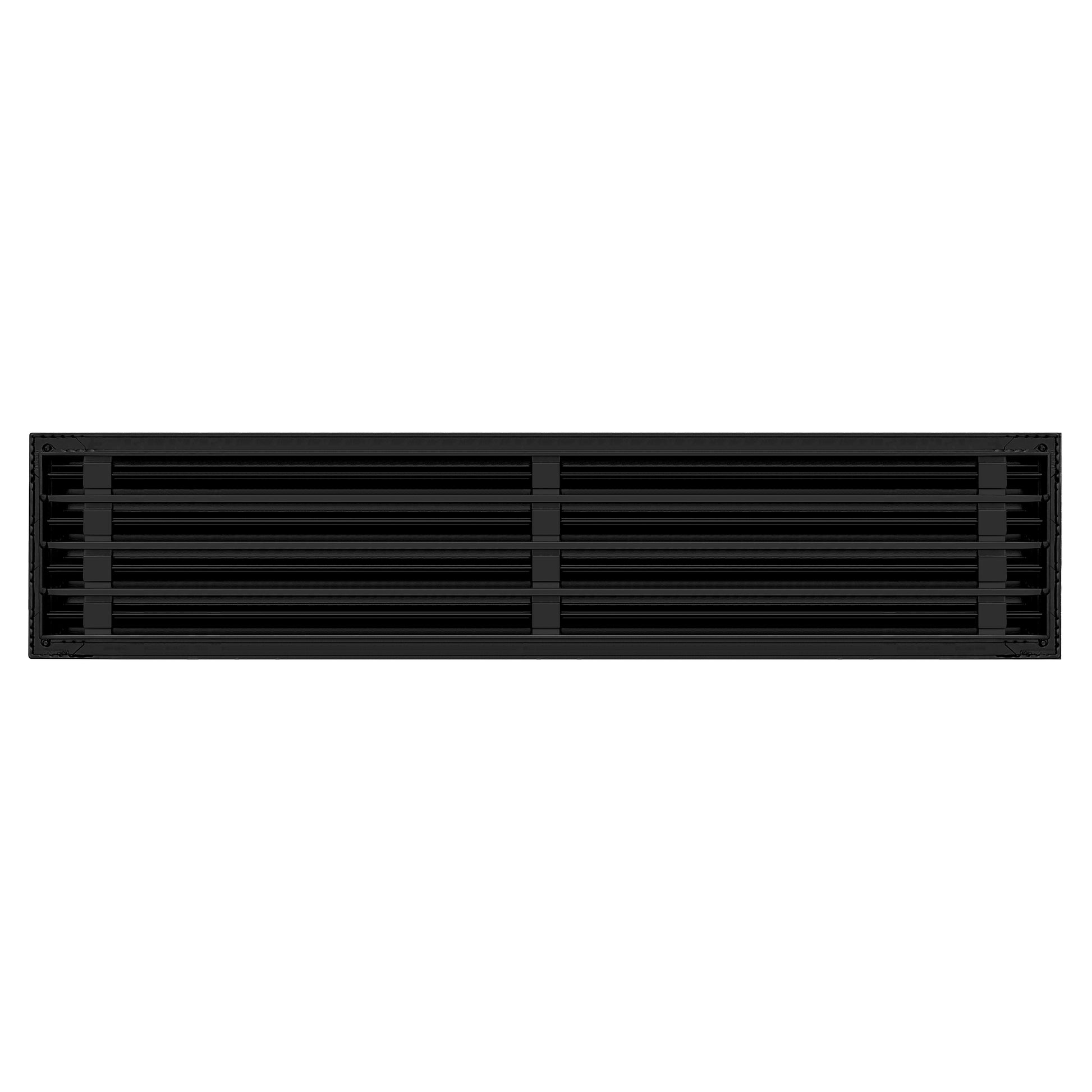 Back of 36x8 Modern Air Vent Cover Black - 36x8 Standard Linear Slot Diffuser Black - Texas Buildmart