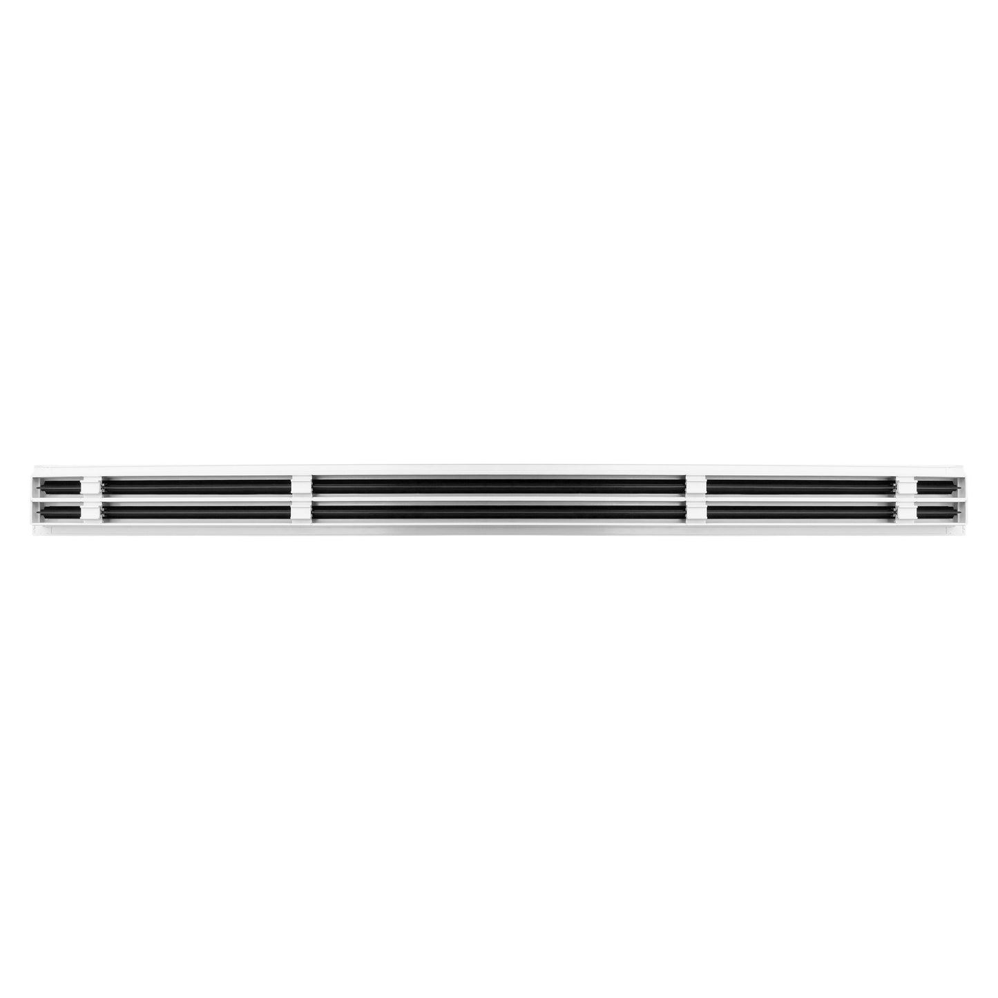 Back of 48 Inch 2 slot Linear Air Vent Cover White - 48 Inch 2 slot Linear Diffuser White - Texas Buildmart