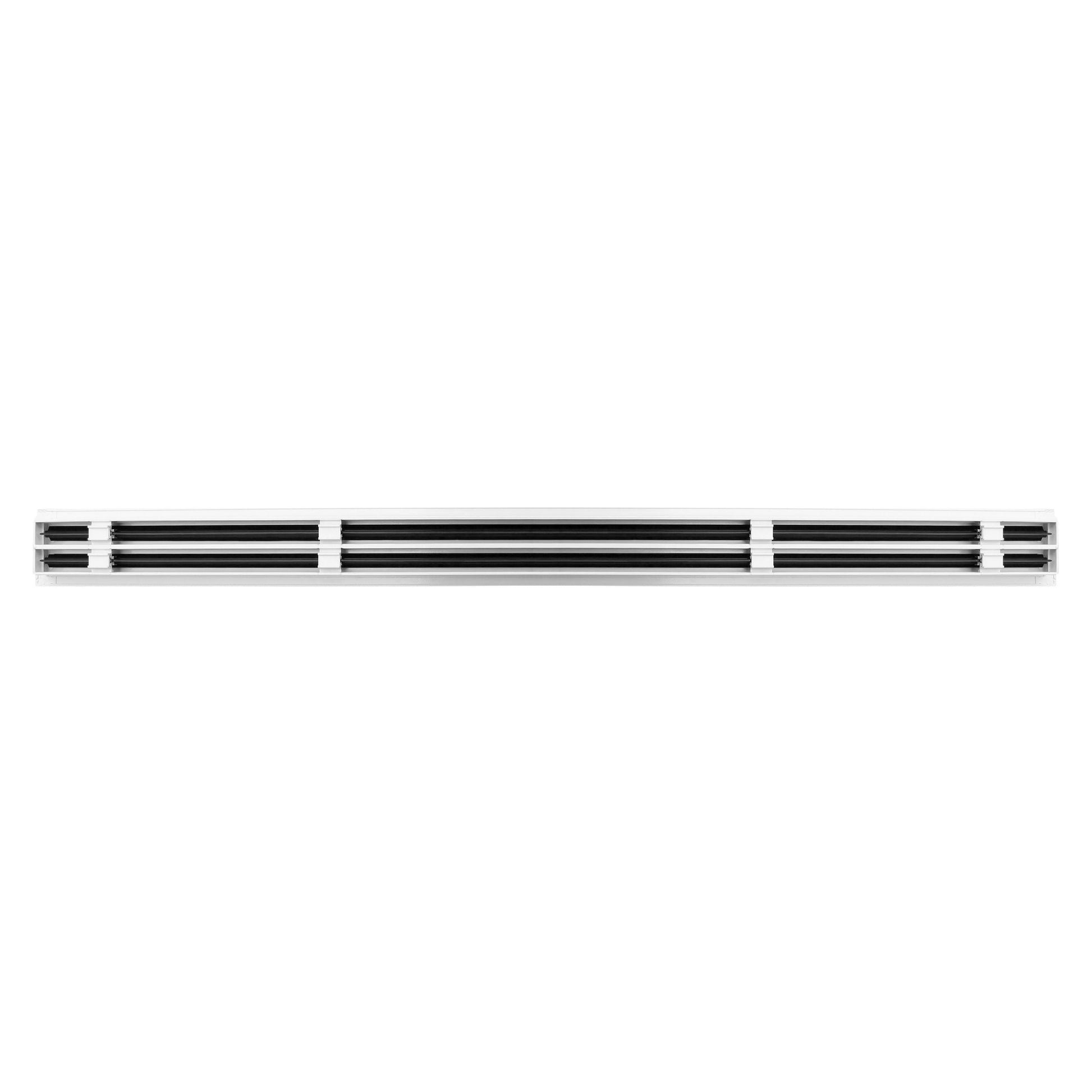 Back of 48 Inch 2 slot Linear Air Vent Cover White - 48 Inch 2 slot Linear Diffuser White - Texas Buildmart