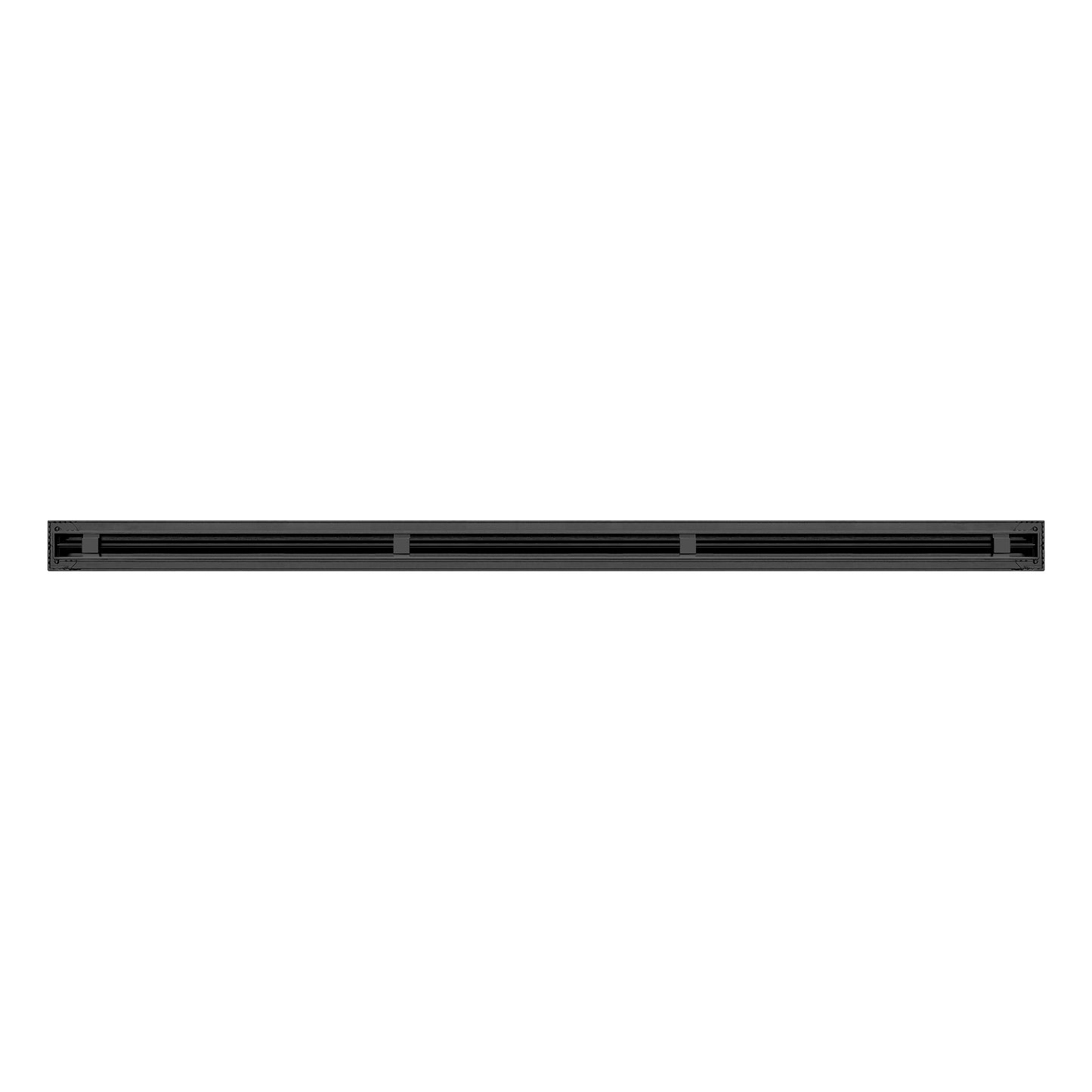 Back of 48 Inch 1 slot Linear Air Vent Cover Black - 48 Inch 1 slot Linear Diffuser Black - Texas Buildmart