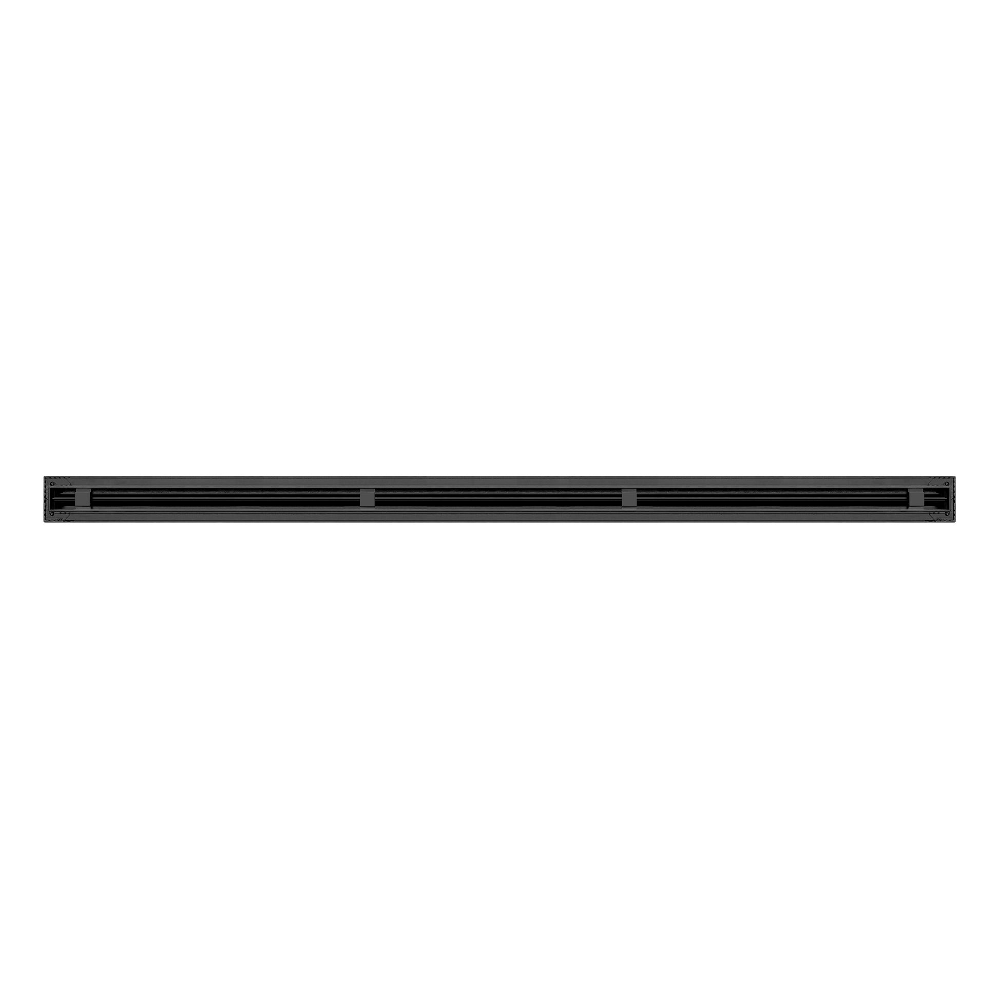 Back of 48 Inch 1 slot Linear Air Vent Cover Black - 48 Inch 1 slot Linear Diffuser Black - Texas Buildmart