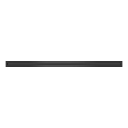 Front of 48 Inch 1 Slot Linear Air Vent Cover Black - 48 Inch 1 Slot Linear Diffuser Black - Texas Buildmart