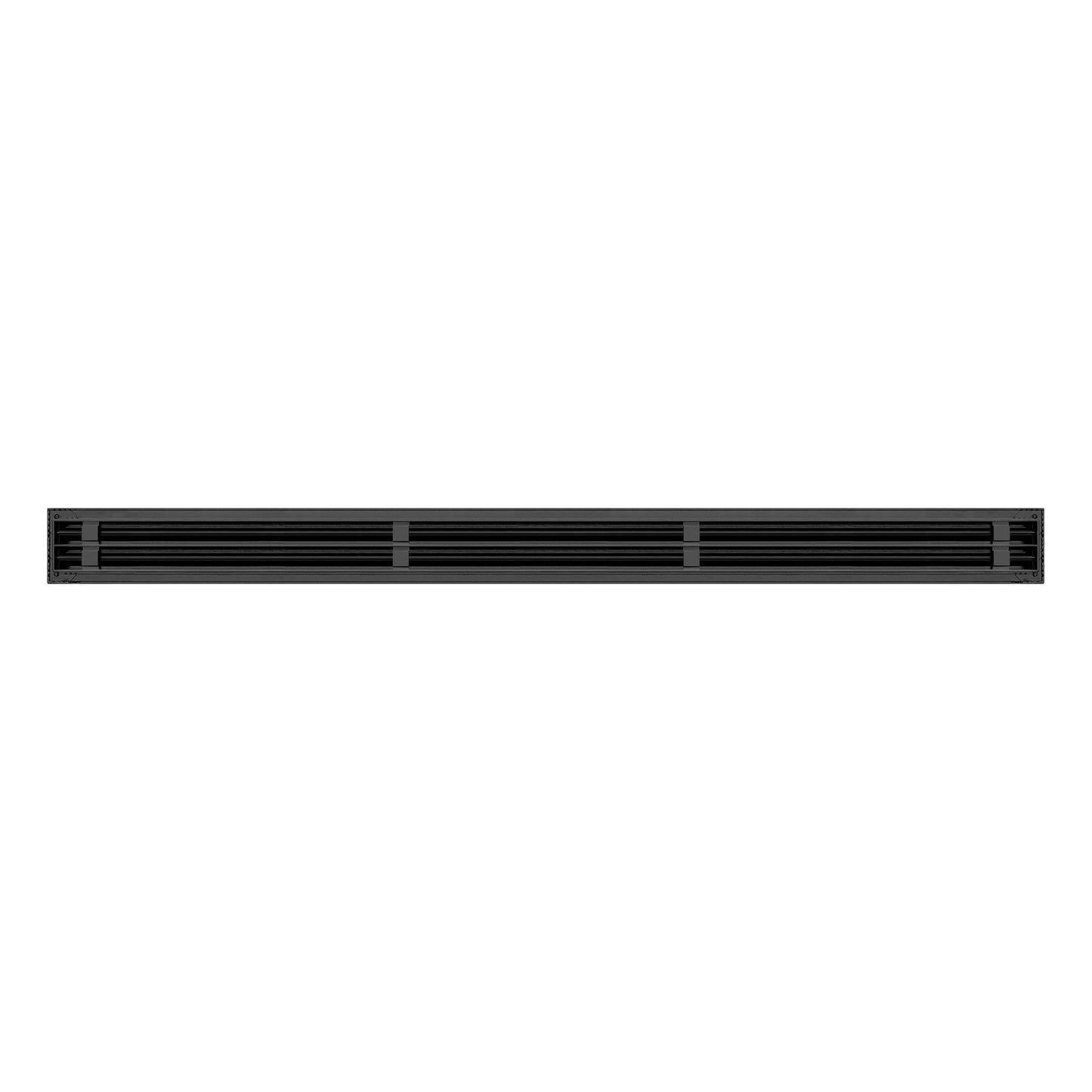 Back of 48 Inch 2 slot Linear Air Vent Cover Black - 48 Inch 2 slot Linear Diffuser Black - Texas Buildmart