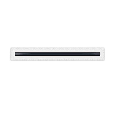 BUILDMART - 48" Linear Slot Diffuser - 1 Slot - Mud In Air Vent Cover - Drywall Mud-in White Air Vent - Mud Linear Slot Diffuser - Register Grille for Ceiling and Walls - Texas Buildmart