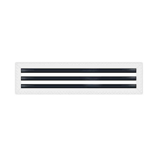 BUILDMART - 48" MUD-IN Linear Slot Diffuser - 3 Slot - Air Vent Cover - Drywall MUD IN White Air Vent - MUD Linear Slot Diffuser - Register Grille for Ceiling and Walls - Texas Buildmart