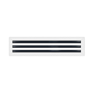 BUILDMART - 48" MUD-IN Linear Slot Diffuser - 3 Slot - Air Vent Cover - Drywall MUD IN White Air Vent - MUD Linear Slot Diffuser - Register Grille for Ceiling and Walls - Texas Buildmart