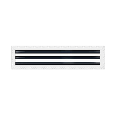 BUILDMART - 48" Linear Slot Diffuser - 3 Slot - Mud In Air Vent Cover - Drywall Mud-in White Air Vent - Mud Linear Slot Diffuser - Register Grille for Ceiling and Walls - Texas Buildmart