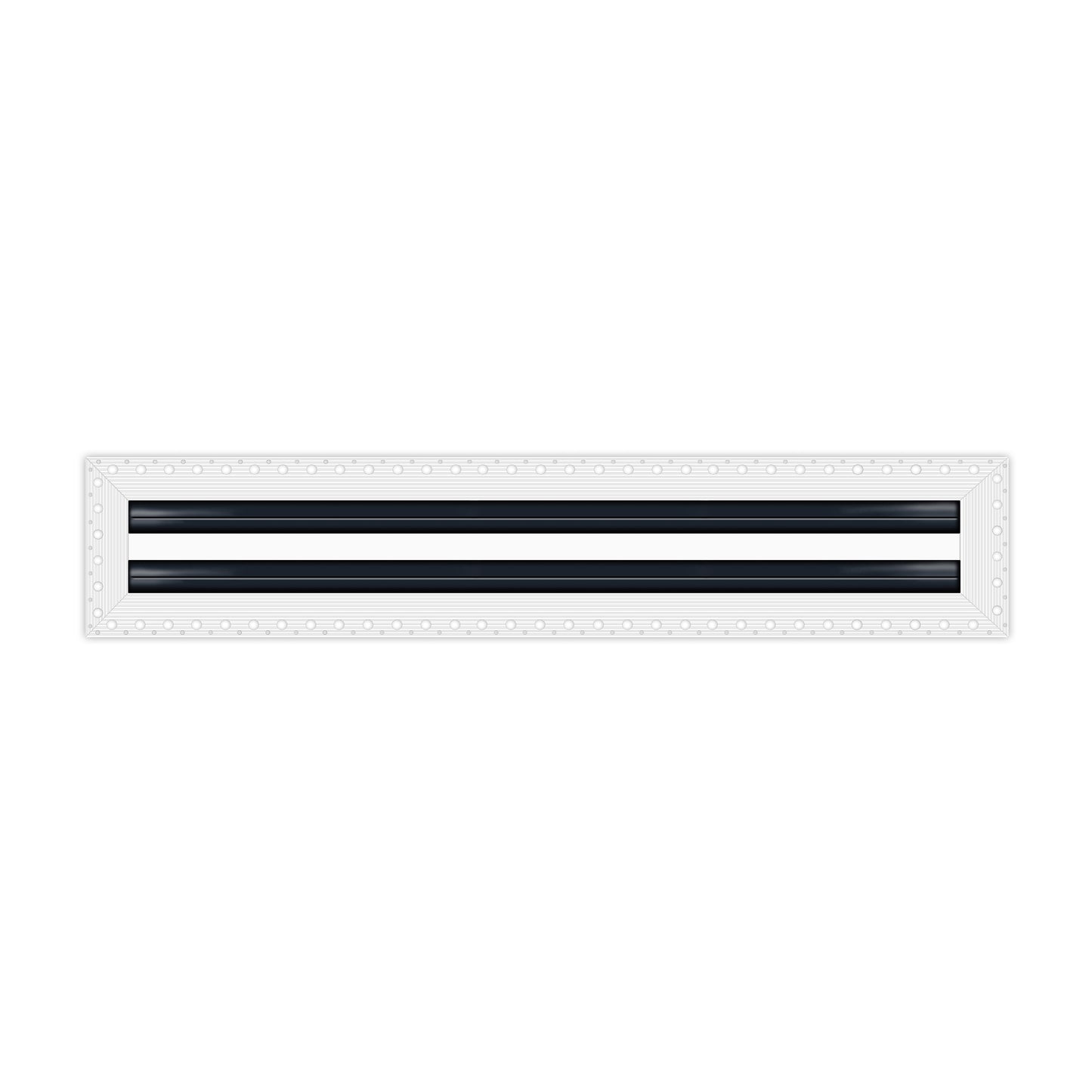 BUILDMART - 48" MUD-IN Linear Slot Diffuser - 2 Slot - Air Vent Cover - Drywall MUD IN White Air Vent - MUD Linear Slot Diffuser - Register Grille for Ceiling and Walls - Texas Buildmart