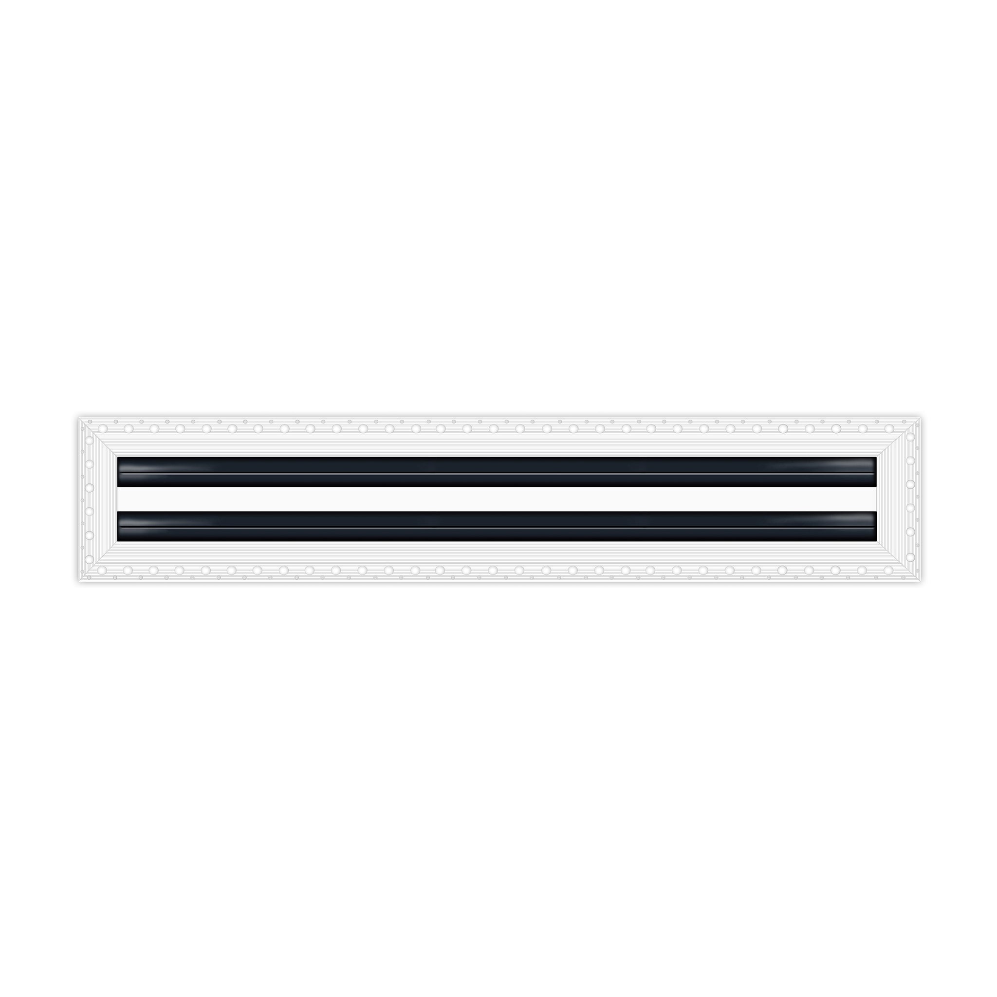 BUILDMART - 48" Linear Slot Diffuser - 2 Slot - MUD-IN Air Vent Cover - Drywall MUD IN White Air Vent - MUD Linear Slot Diffuser - Register Grille for Ceiling and Walls - Texas Buildmart